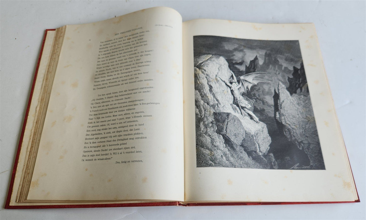 1884 MILTON'S PARADISE LOST illustrated by GUSTAVE DORE antique FOLIO in DUTCH