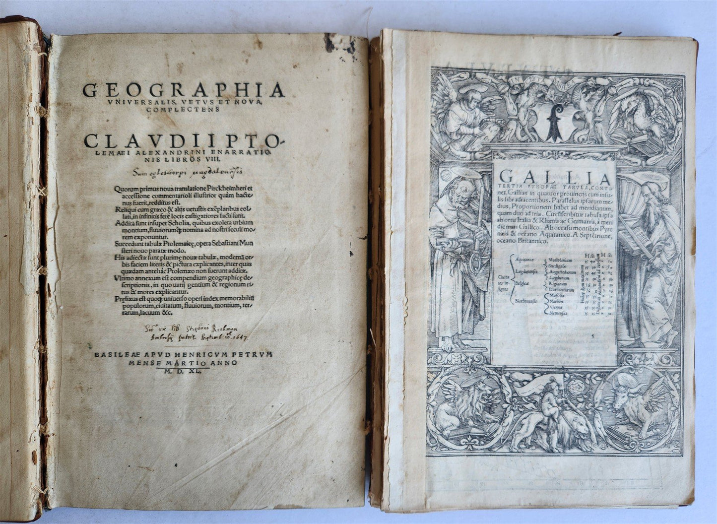 1640 CLAUDIUS PTOLEMY Geographia Universalis ILLUSTRATED w/20 MAPS antique FOLIO
