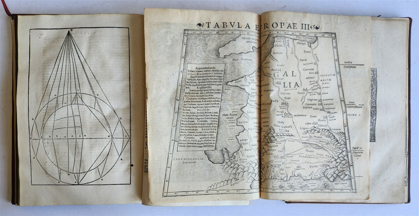 1640 CLAUDIUS PTOLEMY Geographia Universalis ILLUSTRATED w/20 MAPS antique FOLIO