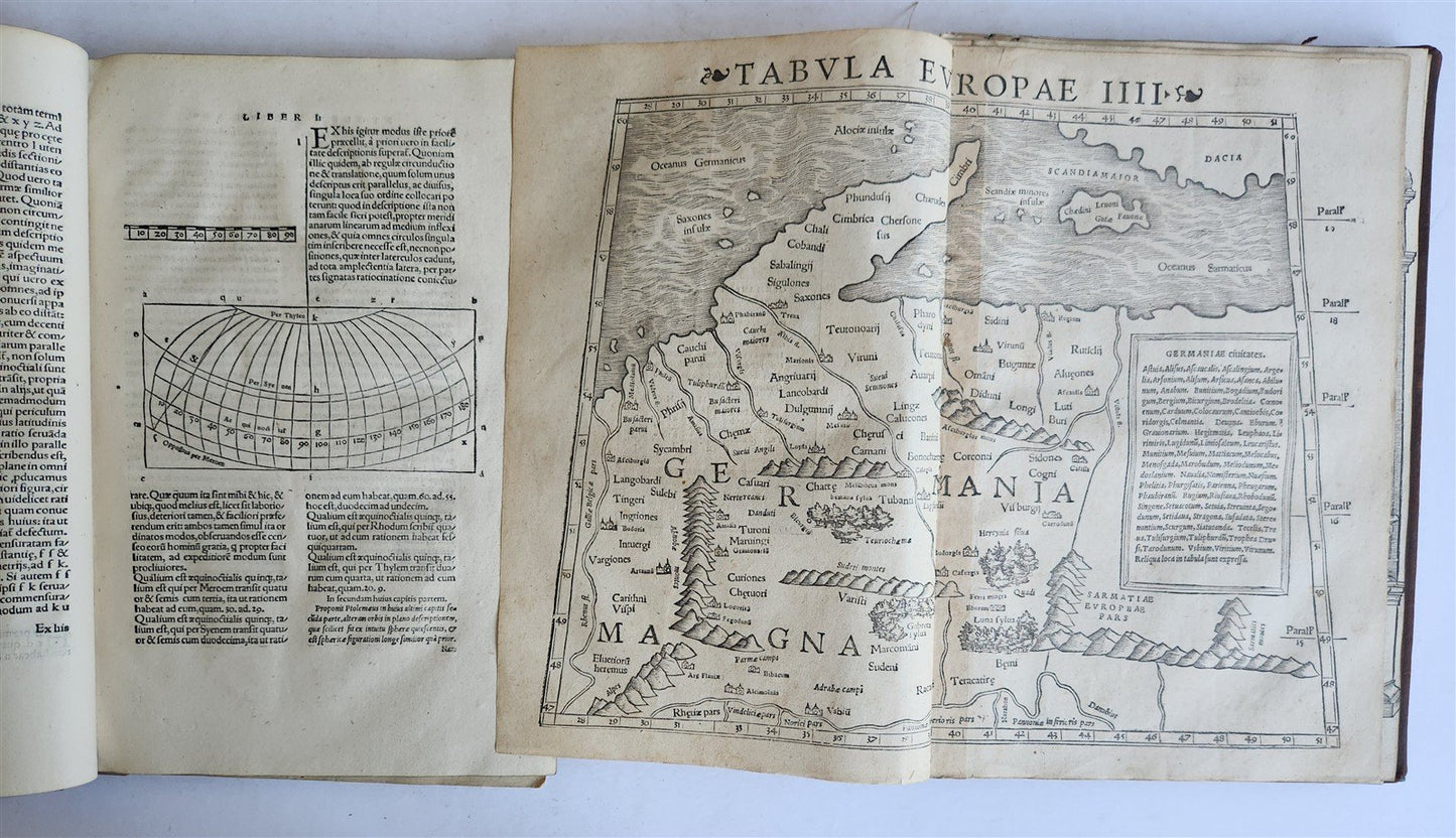 1640 CLAUDIUS PTOLEMY Geographia Universalis ILLUSTRATED w/20 MAPS antique FOLIO