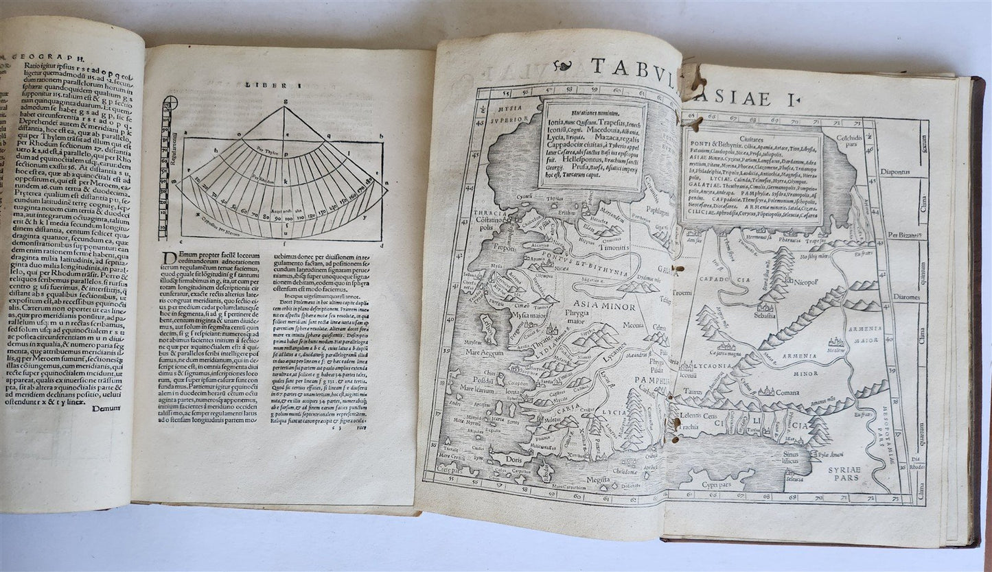 1640 CLAUDIUS PTOLEMY Geographia Universalis ILLUSTRATED w/20 MAPS antique FOLIO