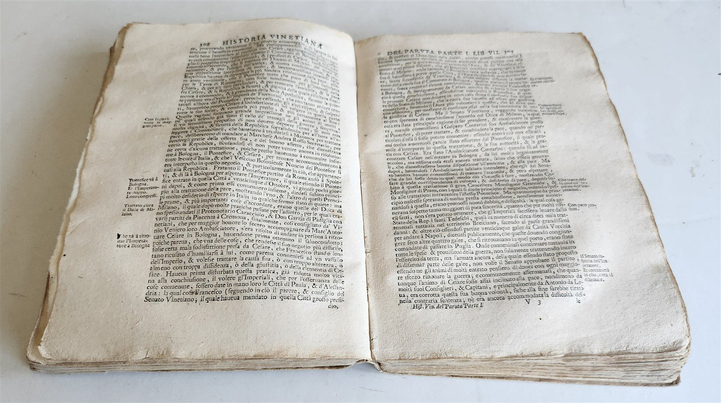 1703 HISTORY of VENICE by PAOLO PARUTA antique HISTORIA VINETIANA OTTOMAN WAR