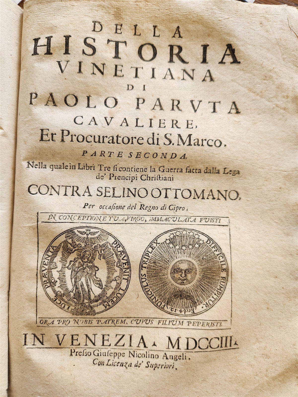 1703 HISTORY of VENICE by PAOLO PARUTA antique HISTORIA VINETIANA OTTOMAN WAR