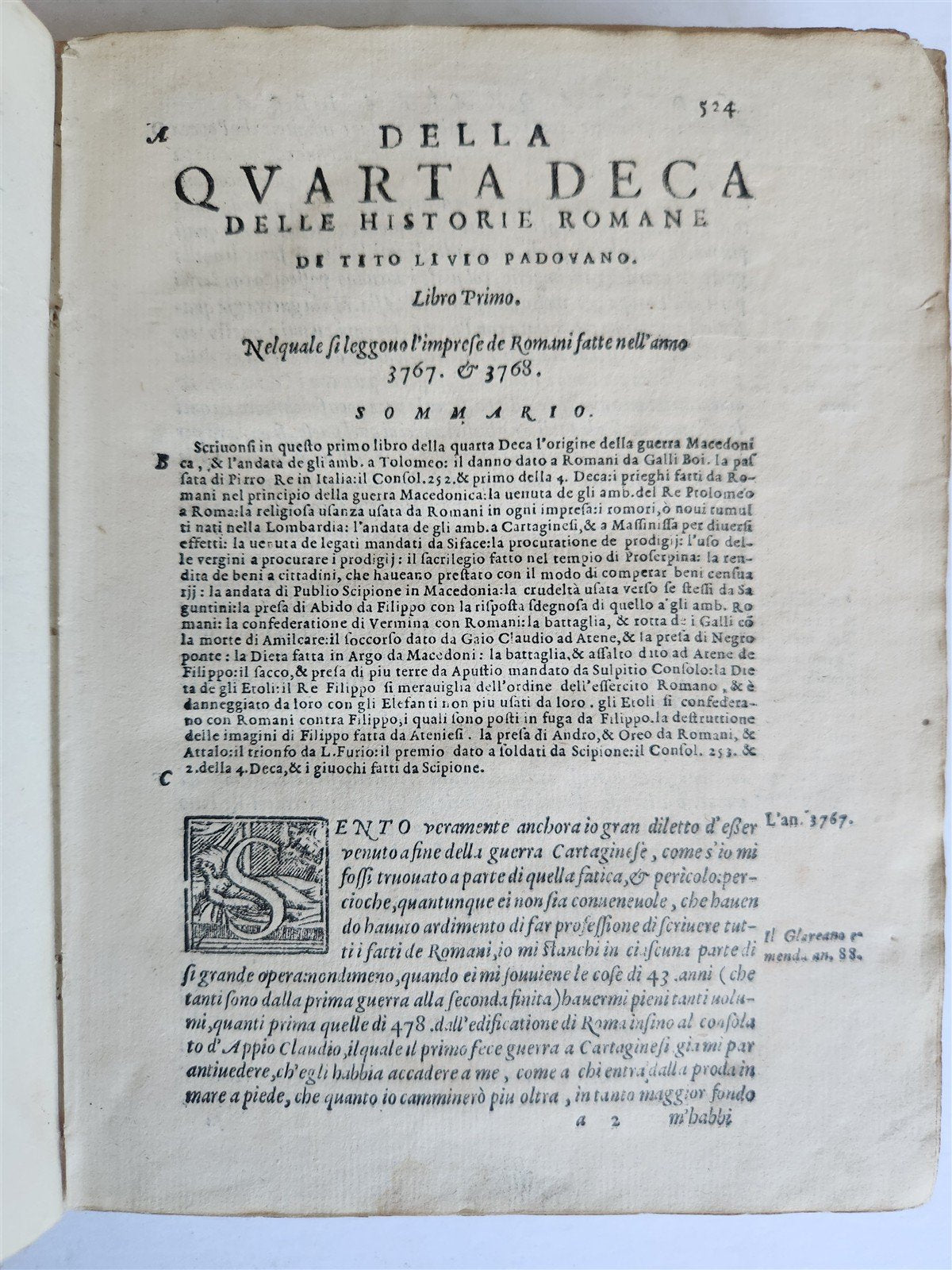 1586 ROMAN HISTORY by TITUS LIVIUS 2 VOLUMES in ITALIAN antique 16th CENTURY