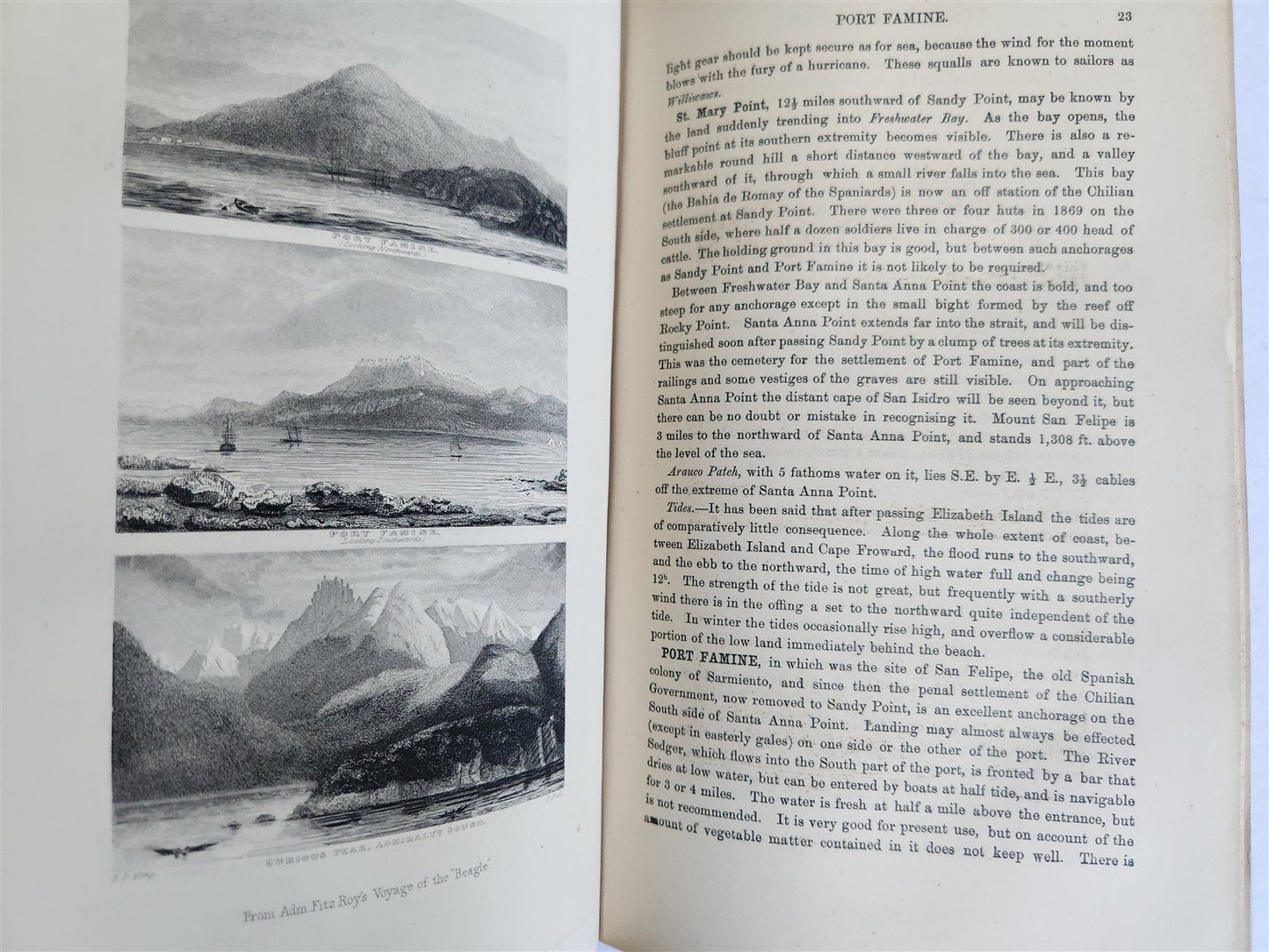 1877 DIRECTORY for NAVIGATION of SOUTH PACIFIC OCEAN antique ILLUSTRATED w/ MAPS