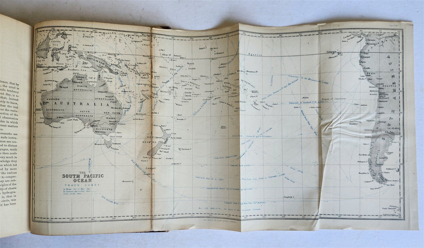 1877 DIRECTORY for NAVIGATION of SOUTH PACIFIC OCEAN antique ILLUSTRATED w/ MAPS