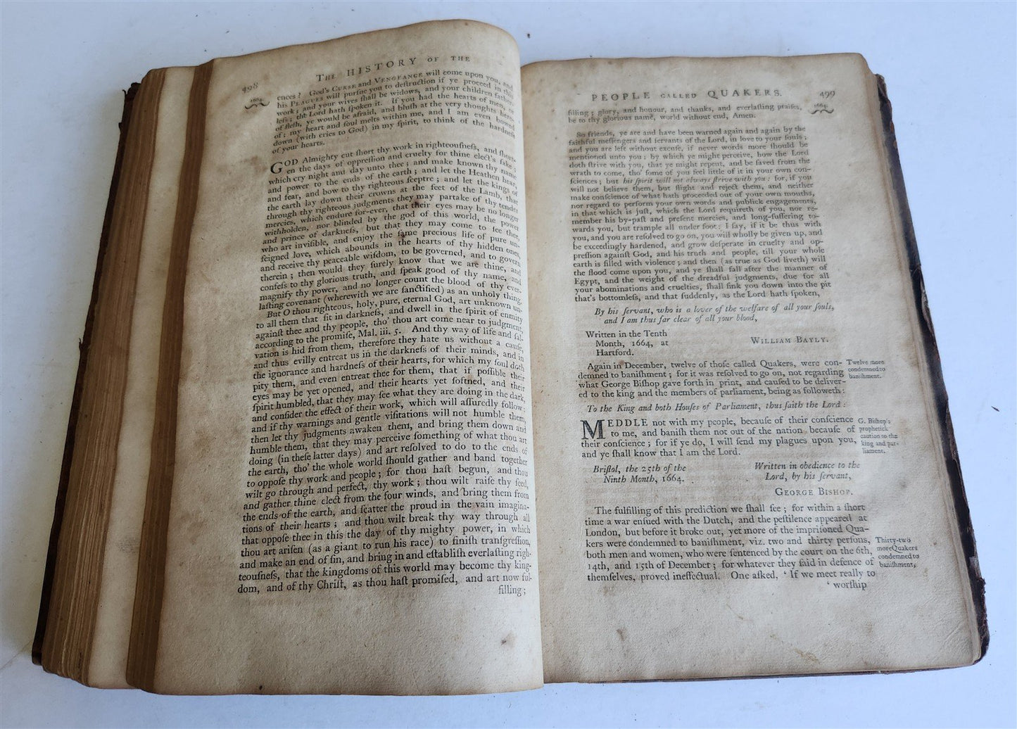 1774 HISTORY of RISE INCREASE & PROGRESS of QUAKERS antique FOLIO Americana