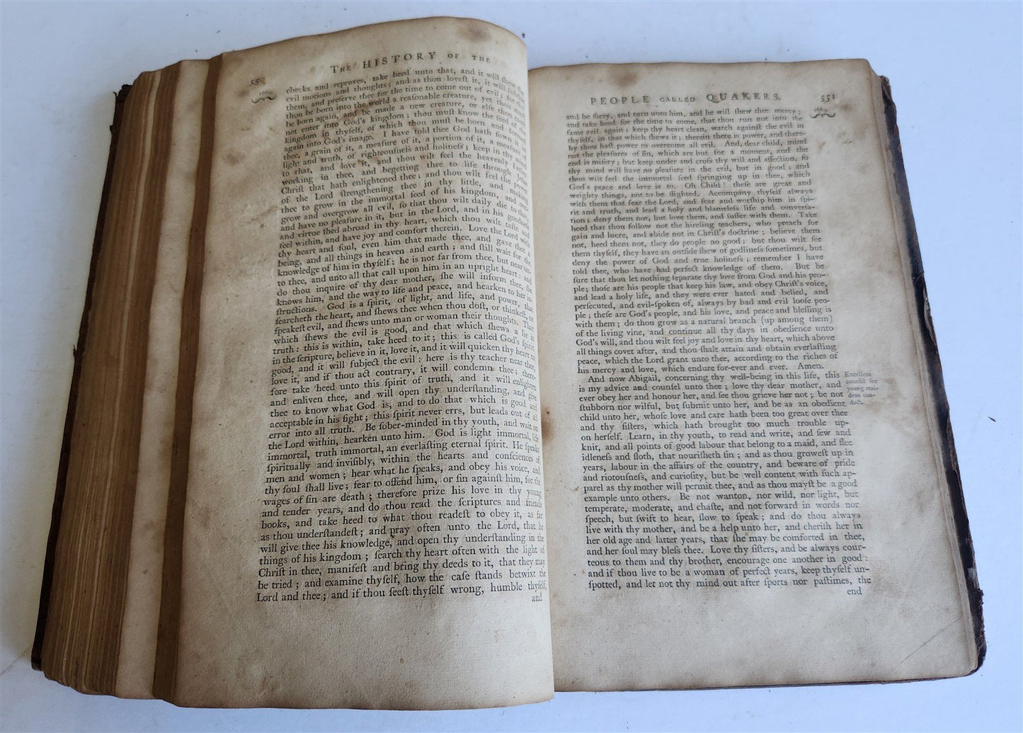 1774 HISTORY of RISE INCREASE & PROGRESS of QUAKERS antique FOLIO Americana