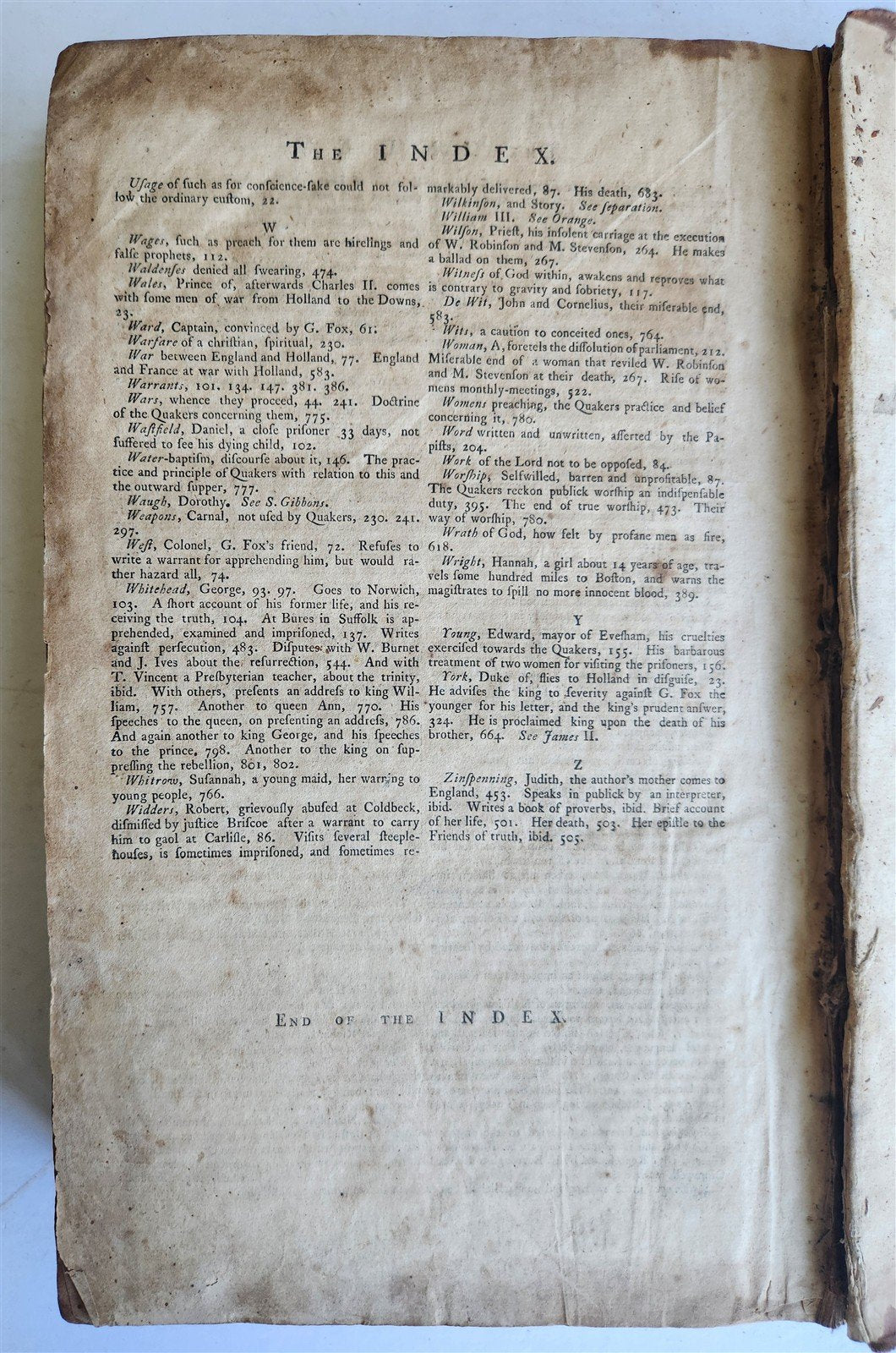 1774 HISTORY of RISE INCREASE & PROGRESS of QUAKERS antique FOLIO Americana