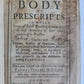 1710 Pharmacopoeia Extemporanea or Body of Prescripts antique in ENGLISH