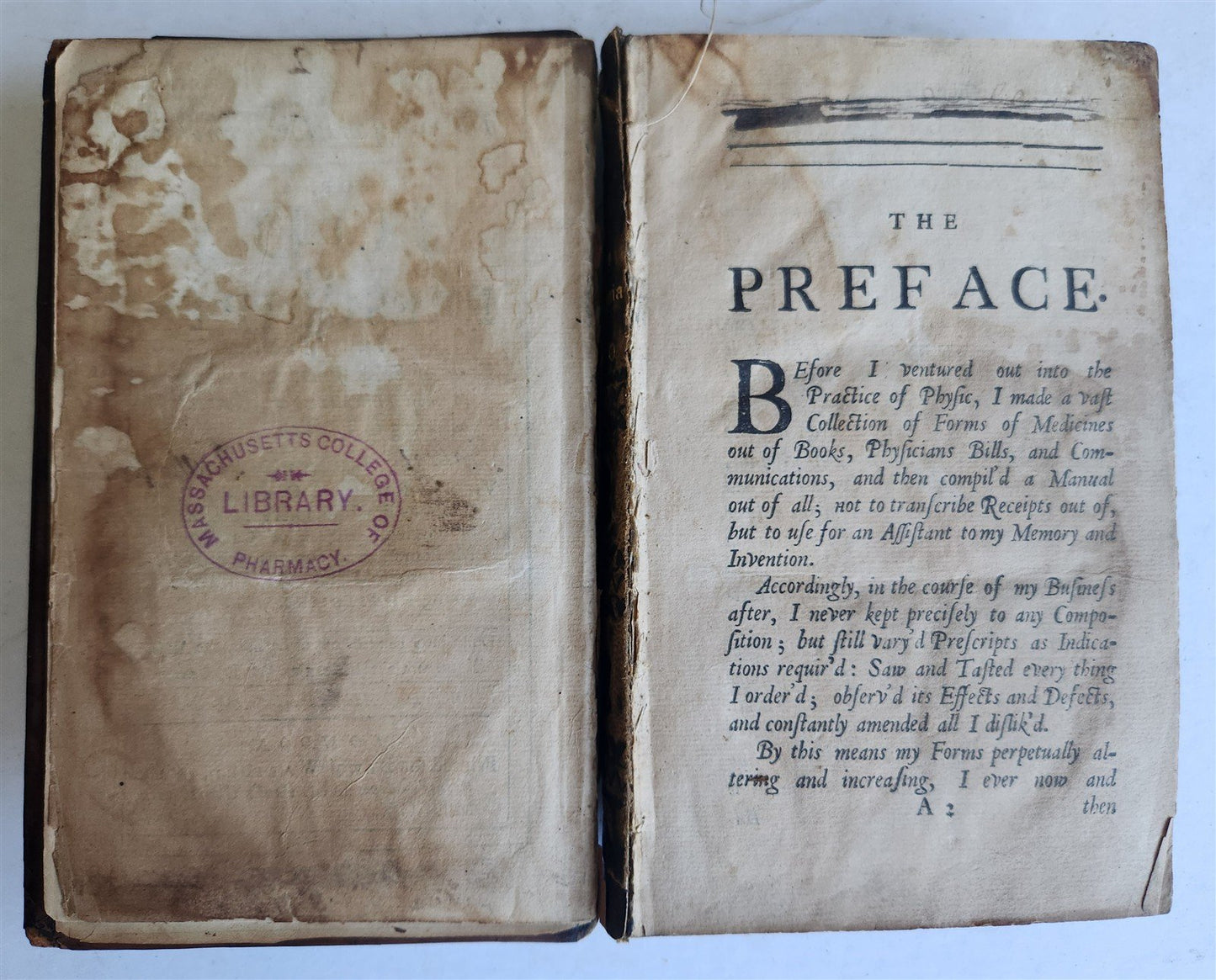 1710 Pharmacopoeia Extemporanea or Body of Prescripts antique in ENGLISH
