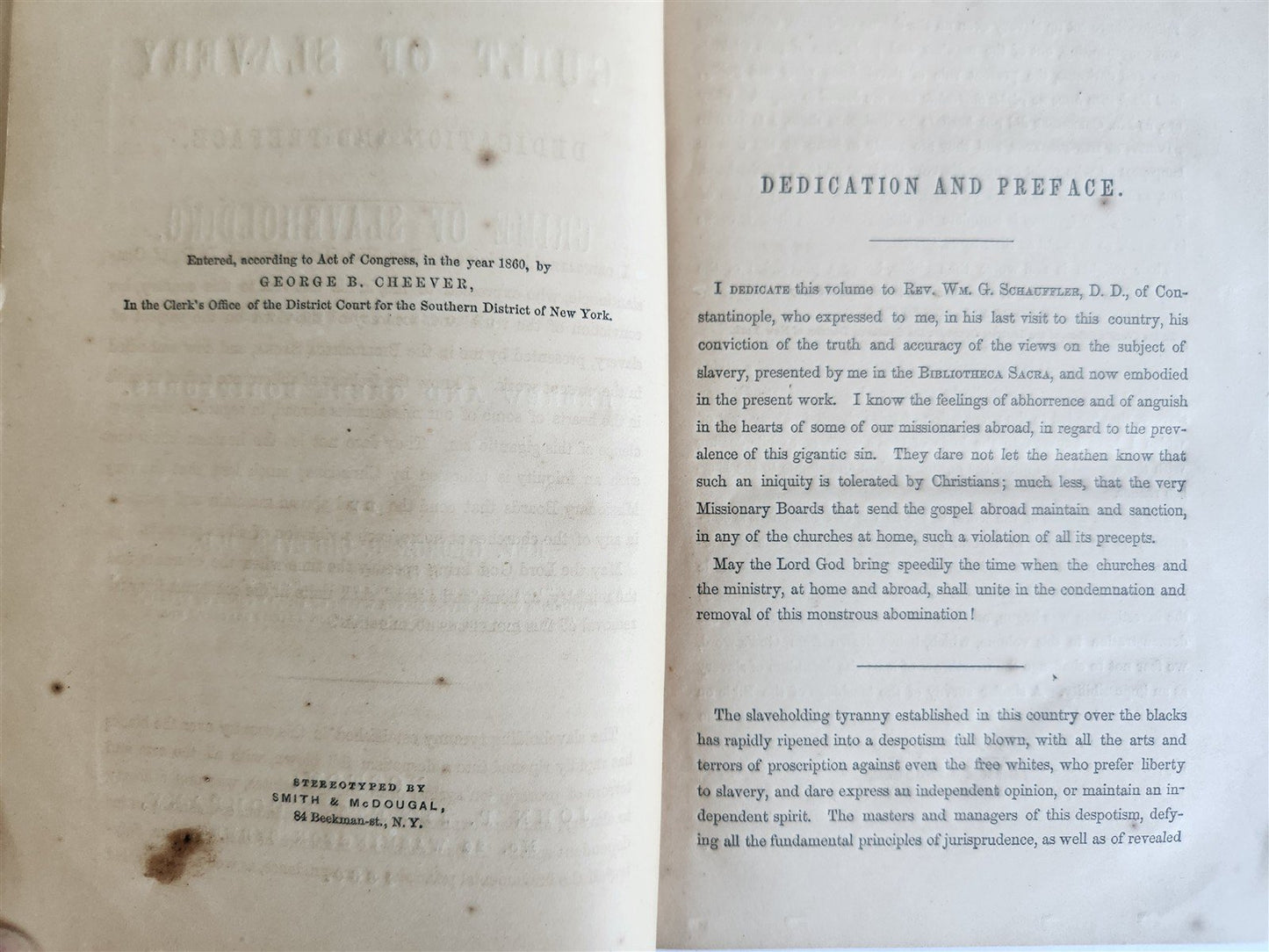 1860 GUILT of SLAVERY & CRIME of SLAVEHOLDING antique AMERICANA