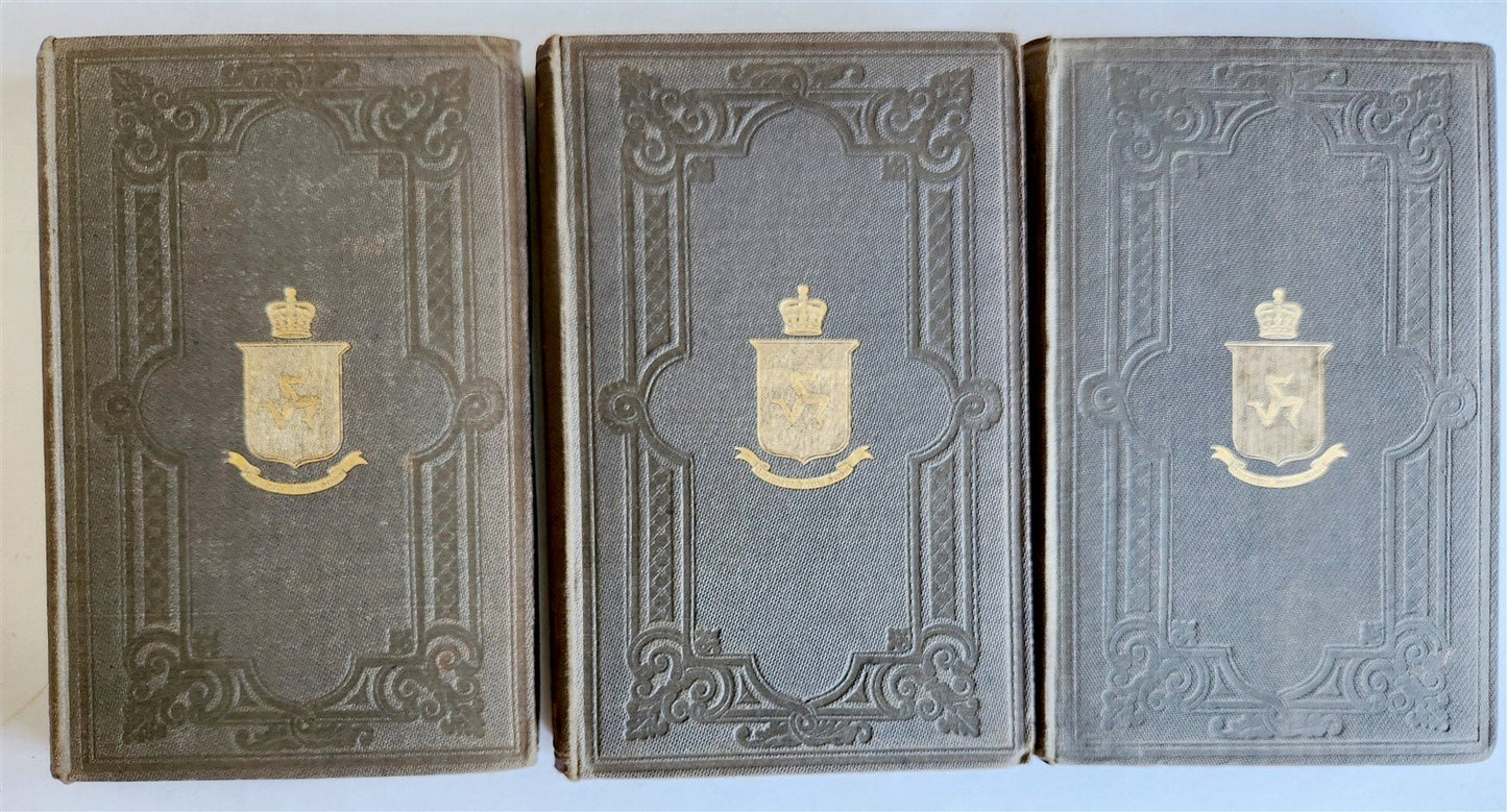 1860 Collection of National Documents relating to the ISLE of MAN antique 3 VOLS