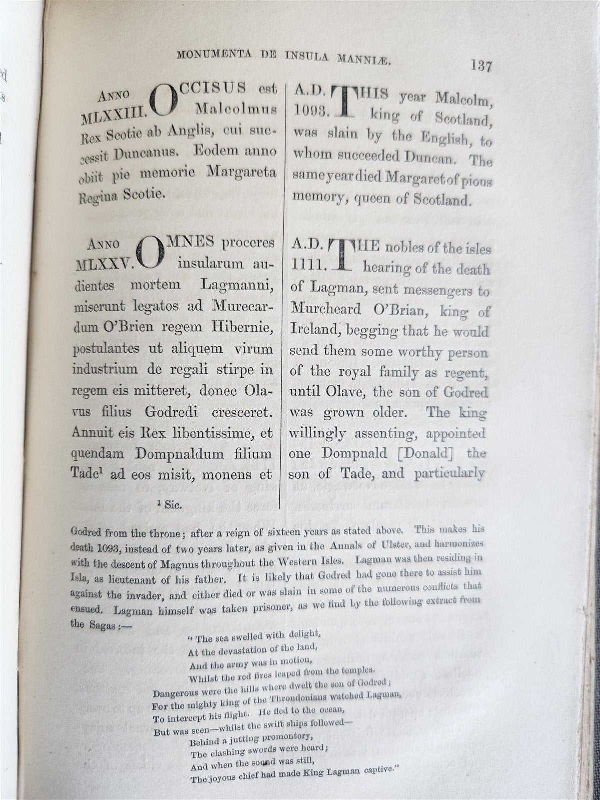 1860 Collection of National Documents relating to the ISLE of MAN antique 3 VOLS