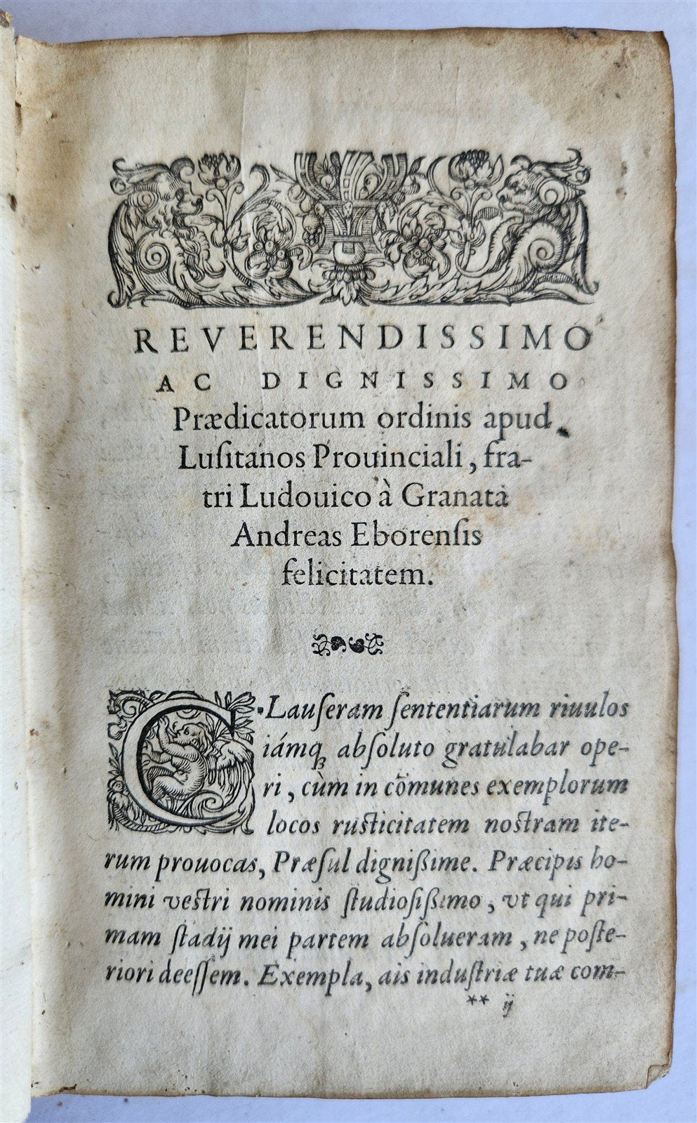 1575 MORAL STORIES by PORTUGUESE HUMANIST ANDRE de RESENDE antique 16th CENTURY