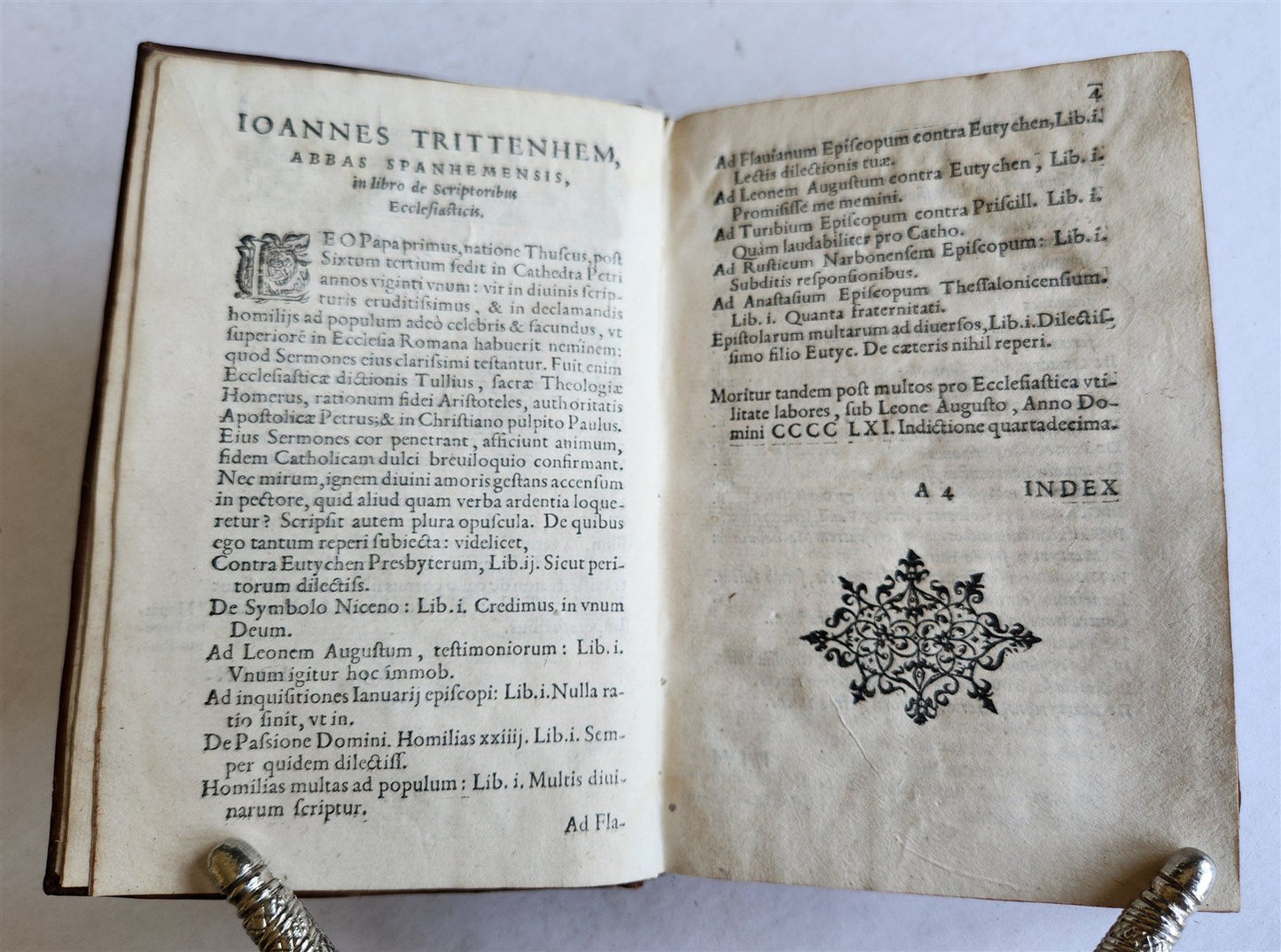 1583 OPERA D. LEONIS MAGNI Collected writings of Pope Leo I antique 16th CENTURY