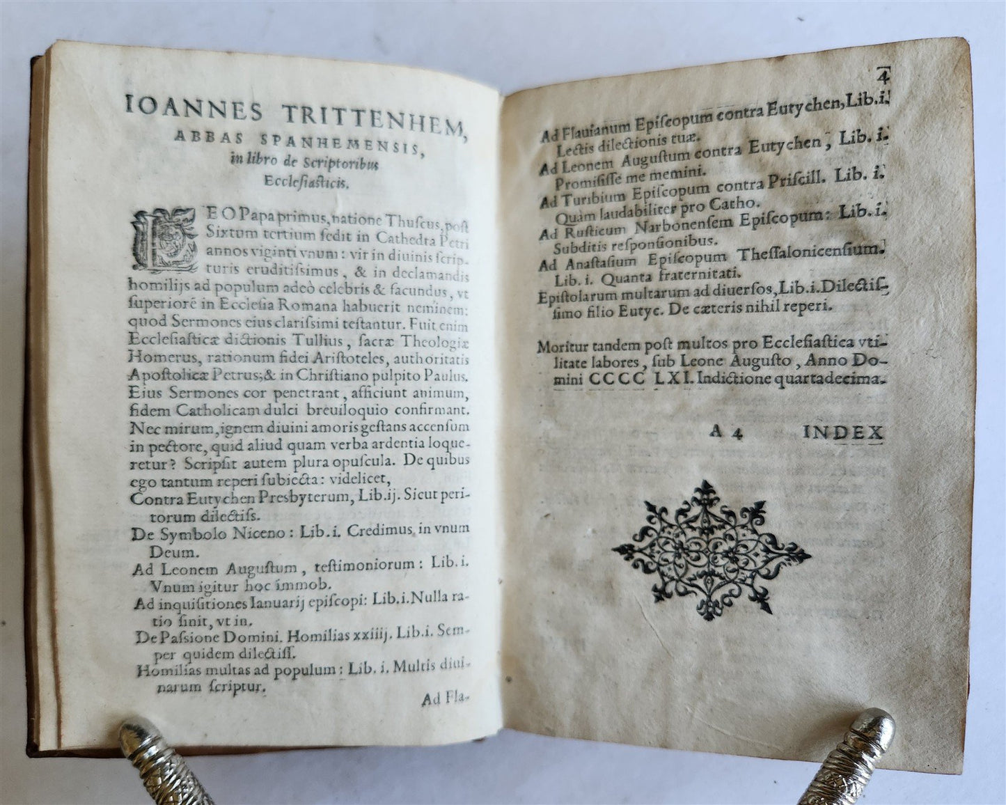 1583 OPERA D. LEONIS MAGNI Collected writings of Pope Leo I antique 16th CENTURY