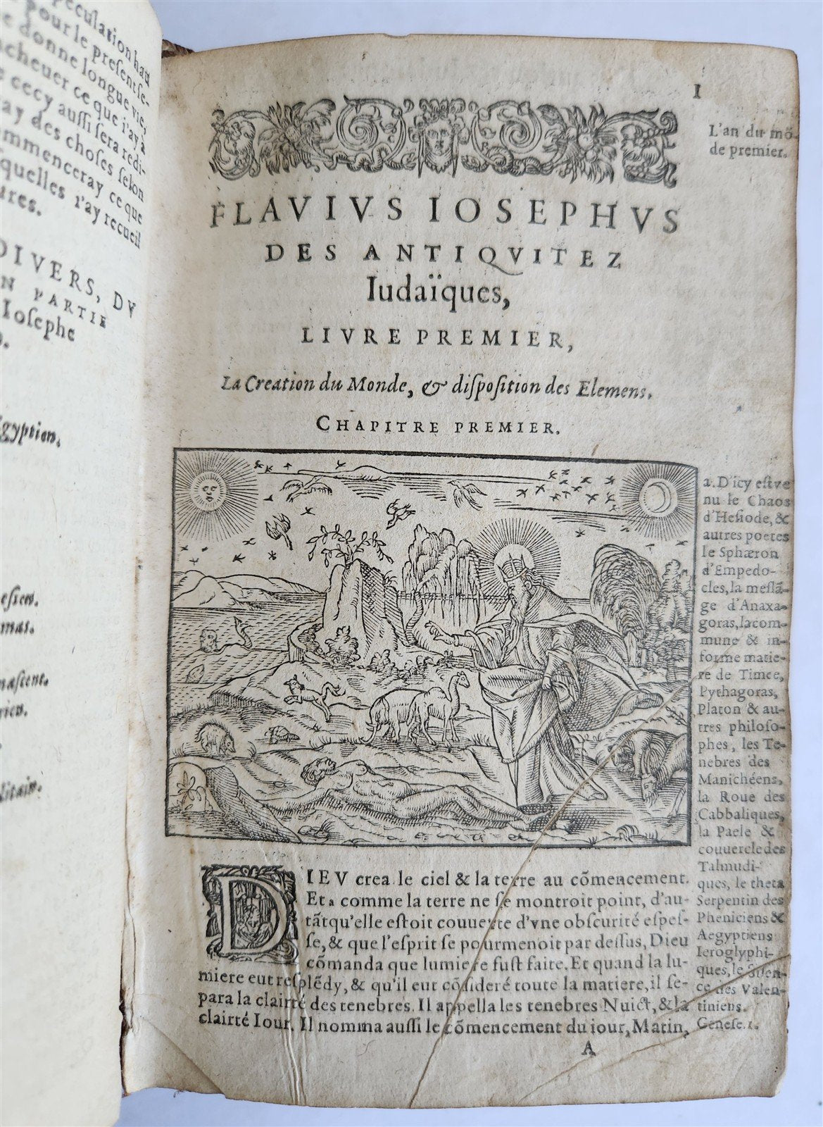 1588 JOSEPHUS FLAVIUS HISTORY antique 16th CENTURY illustrated VELLUM BINDING