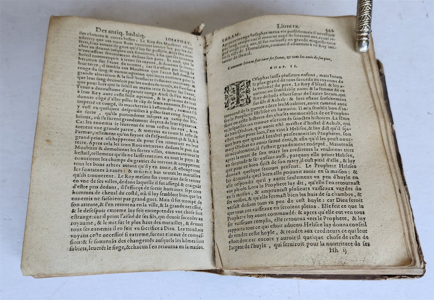1588 JOSEPHUS FLAVIUS HISTORY antique 16th CENTURY illustrated VELLUM BINDING