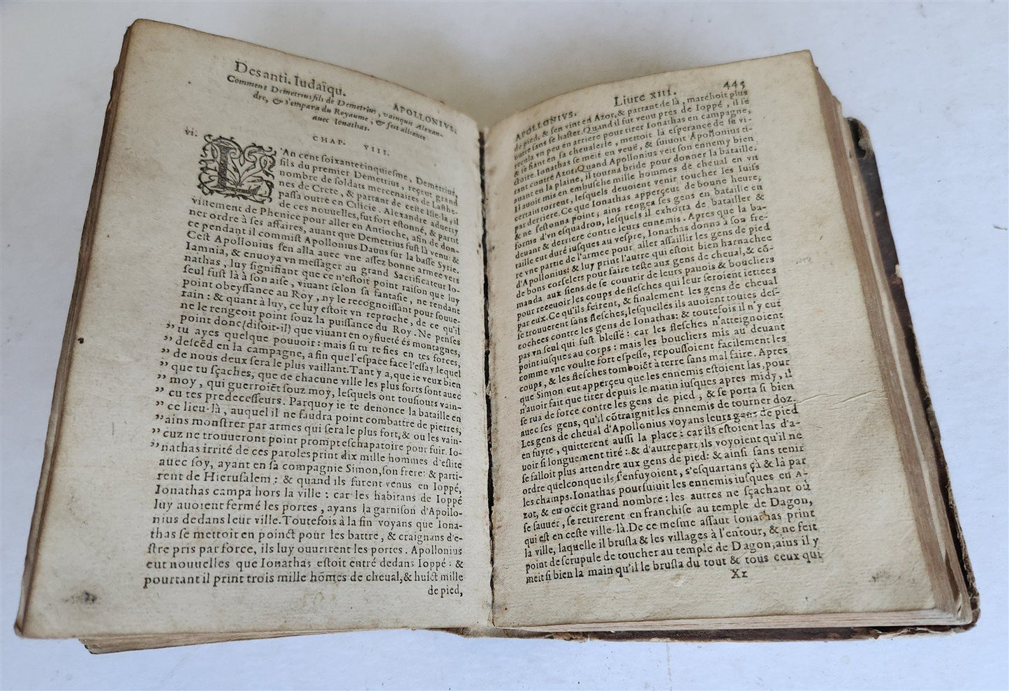 1588 JOSEPHUS FLAVIUS HISTORY antique 16th CENTURY illustrated VELLUM BINDING