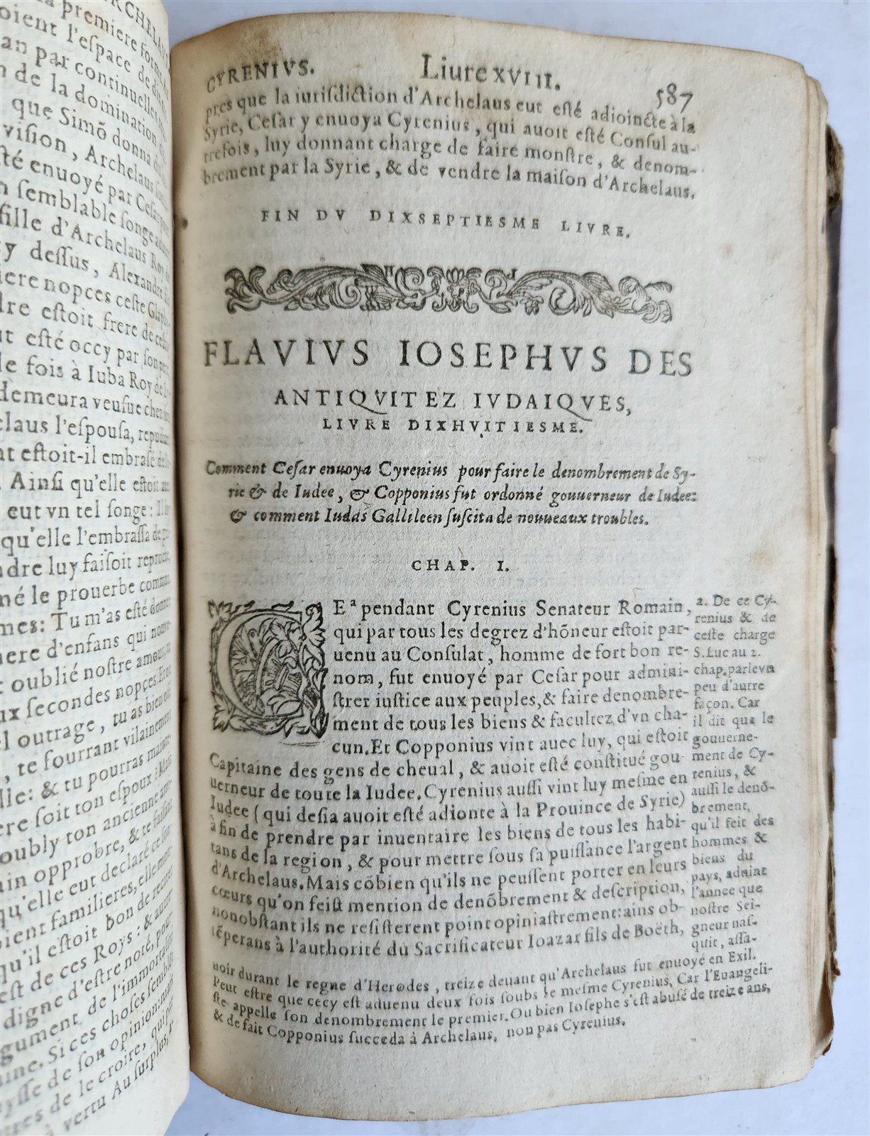 1588 JOSEPHUS FLAVIUS HISTORY antique 16th CENTURY illustrated VELLUM BINDING