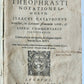 1599 THEOPHRASTUS Notationes Morum ANTIQUE 16th CENTURY