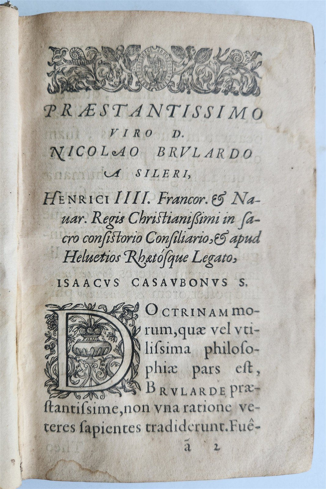 1599 THEOPHRASTUS Notationes Morum ANTIQUE 16th CENTURY