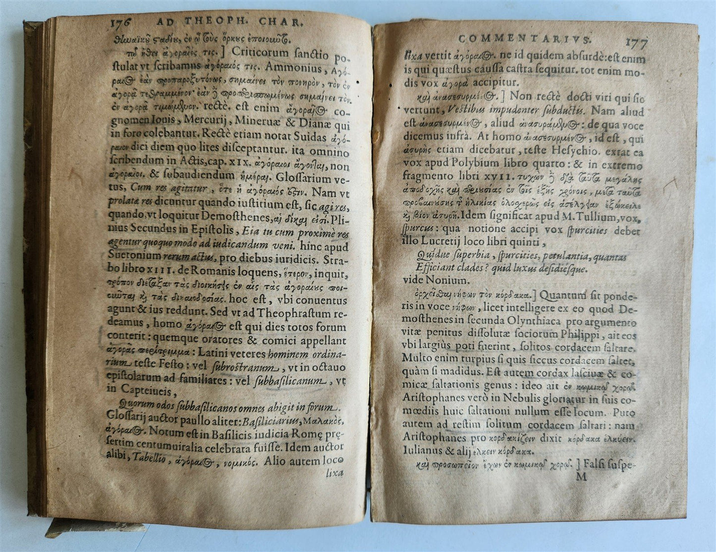 1599 THEOPHRASTUS Notationes Morum ANTIQUE 16th CENTURY