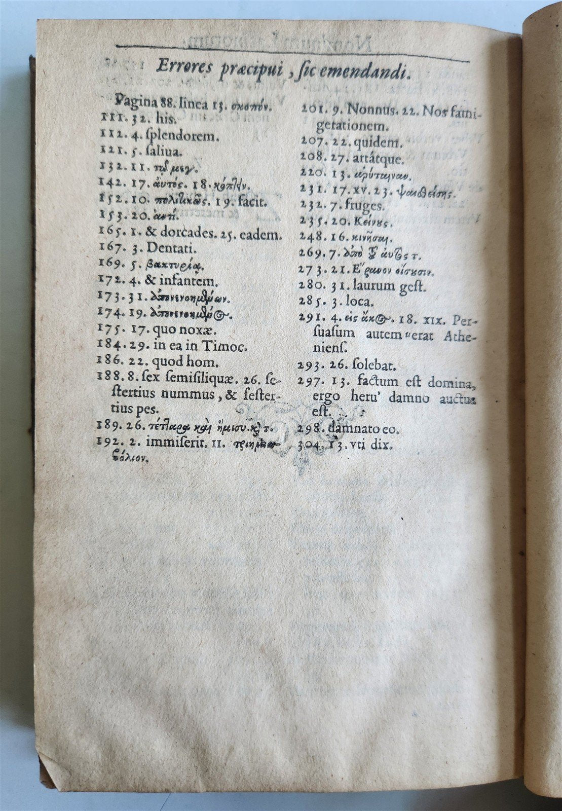 1599 THEOPHRASTUS Notationes Morum ANTIQUE 16th CENTURY