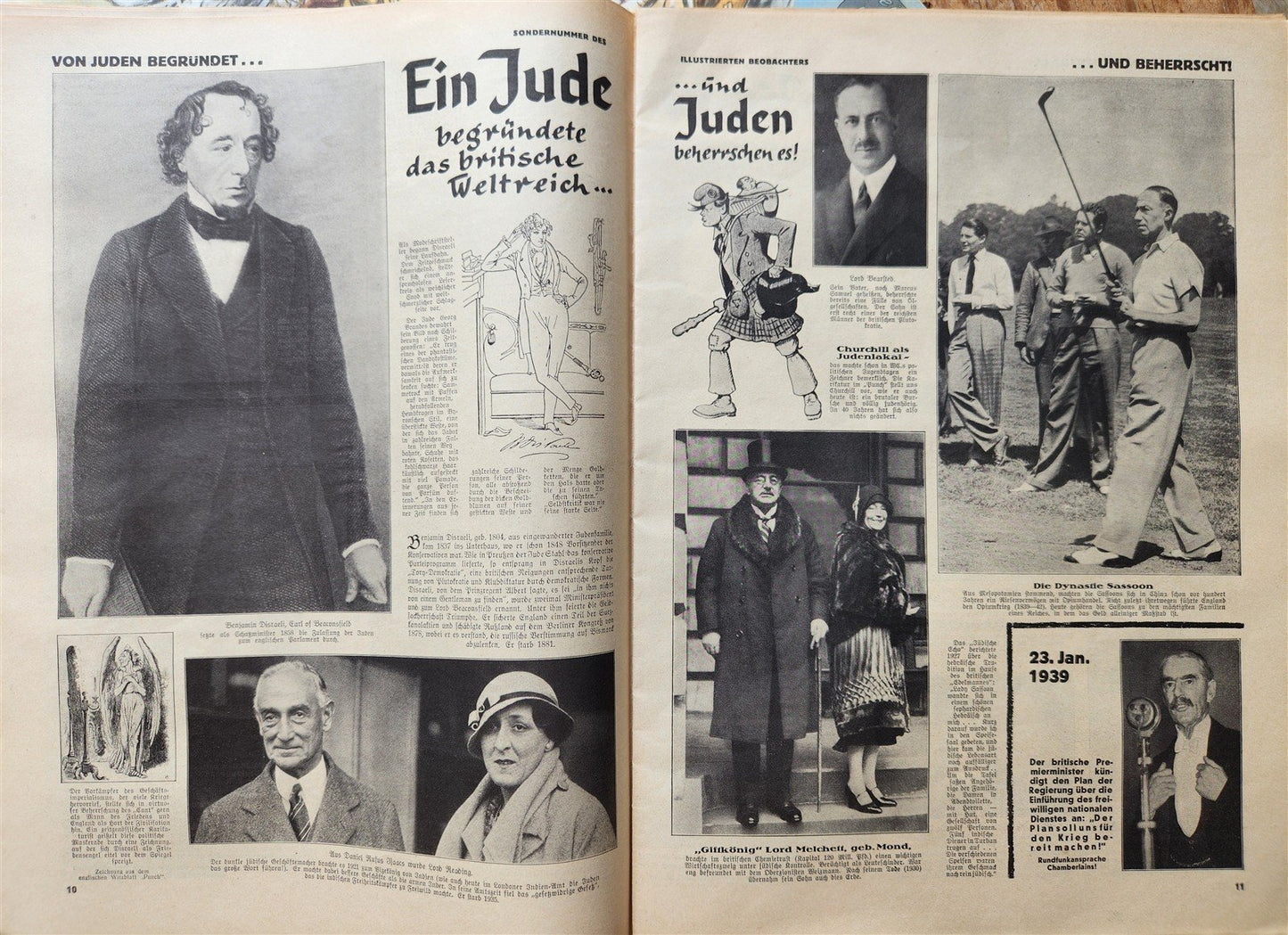 1933 lot of 7 GERMAN NAZI PROPAGANDA MAGAZINES