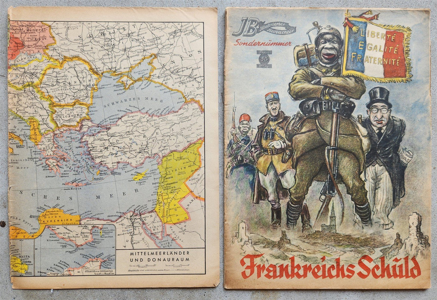 1933 lot of 7 GERMAN NAZI PROPAGANDA MAGAZINES
