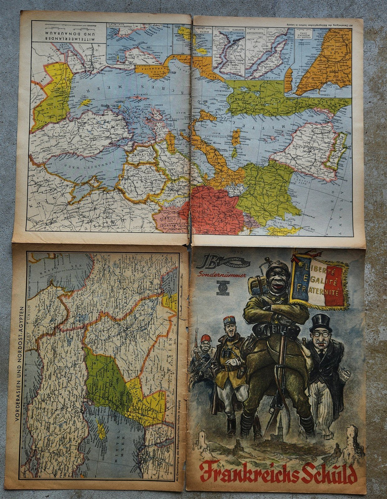1933 lot of 7 GERMAN NAZI PROPAGANDA MAGAZINES