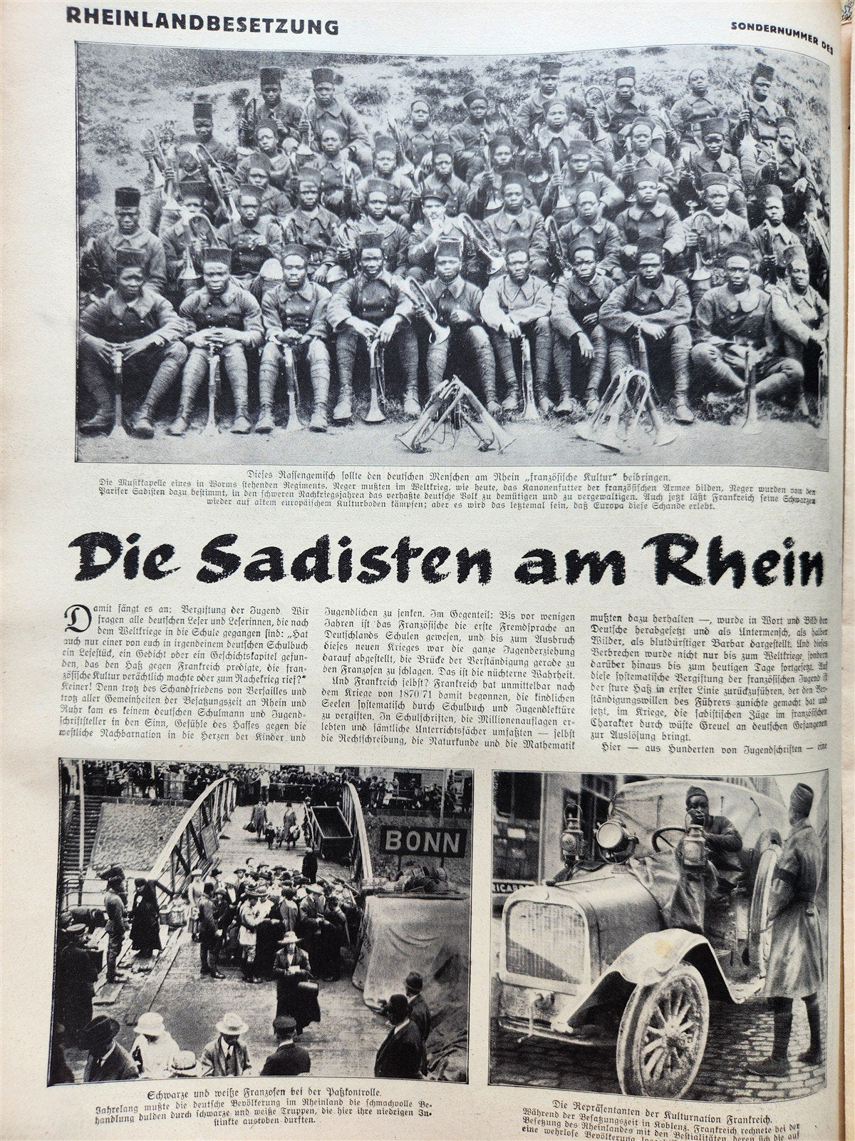 1933 lot of 7 GERMAN NAZI PROPAGANDA MAGAZINES