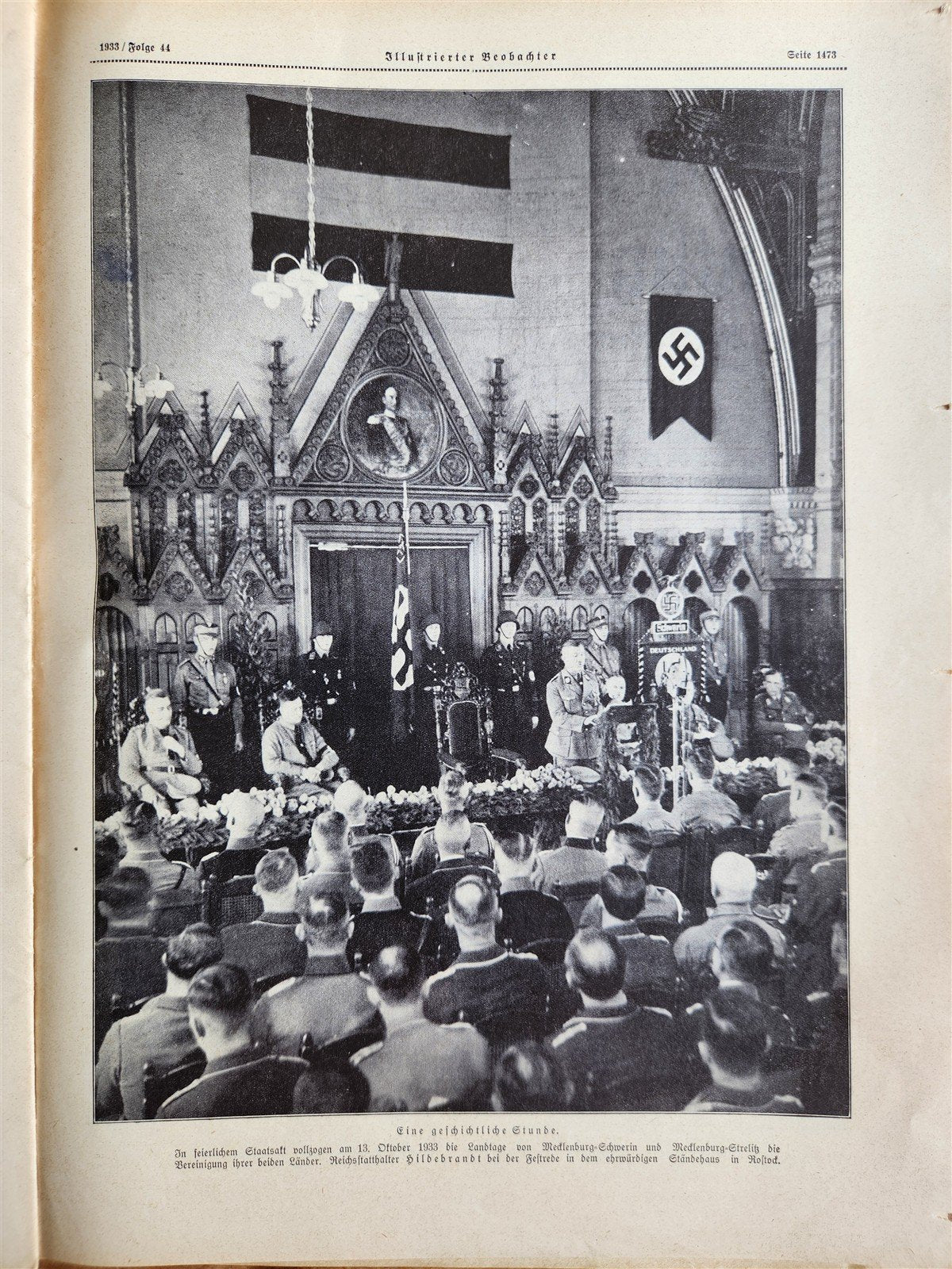 1933 lot of 7 GERMAN NAZI PROPAGANDA MAGAZINES