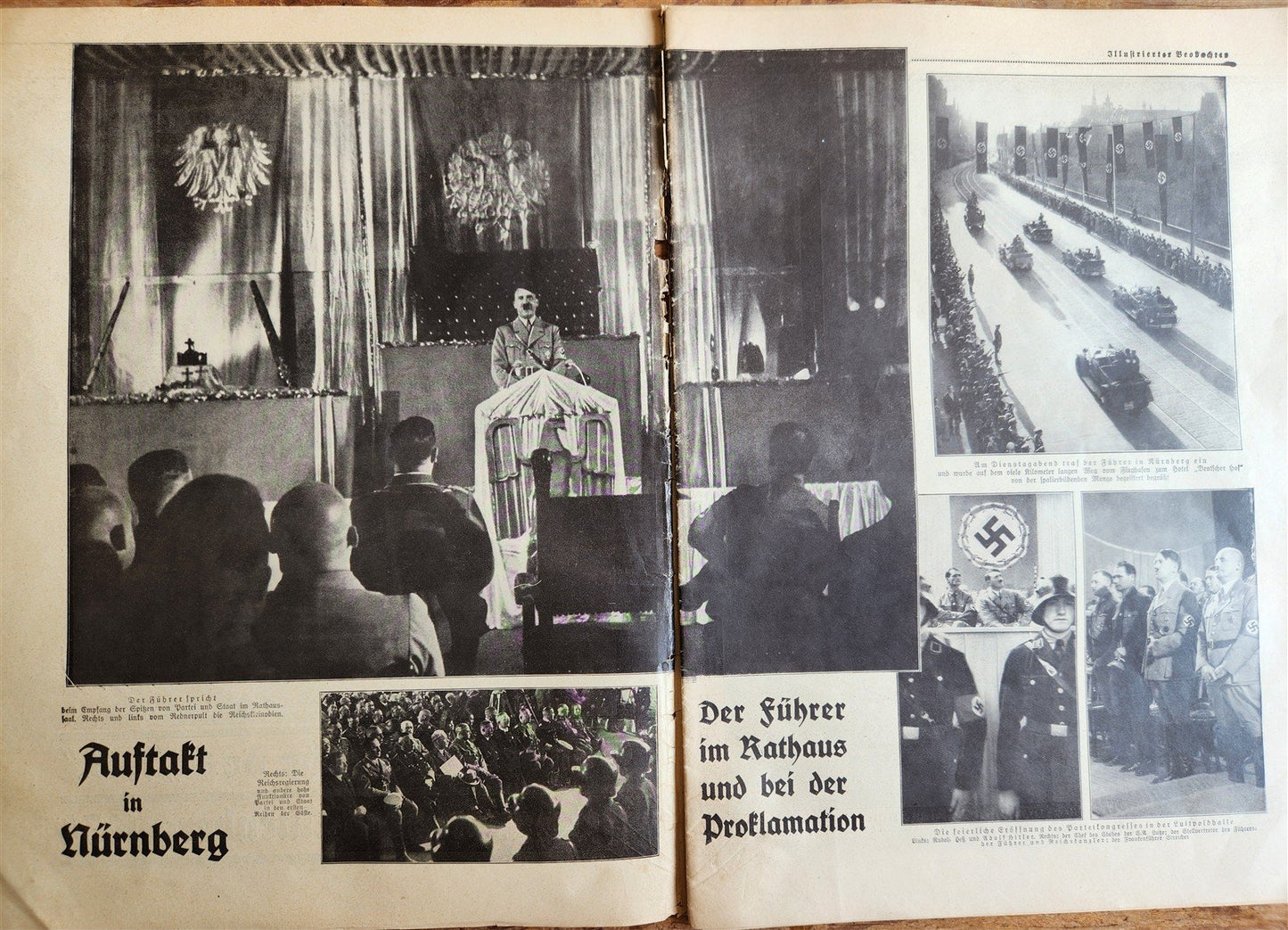 1933 lot of 7 GERMAN NAZI PROPAGANDA MAGAZINES