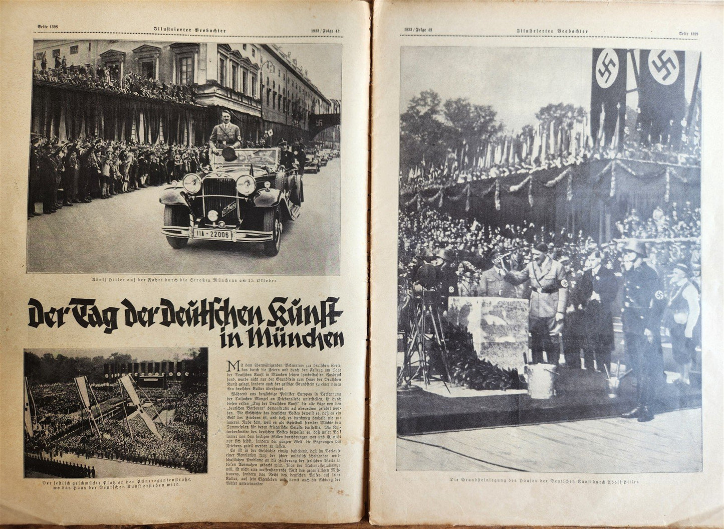1933 lot of 7 GERMAN NAZI PROPAGANDA MAGAZINES