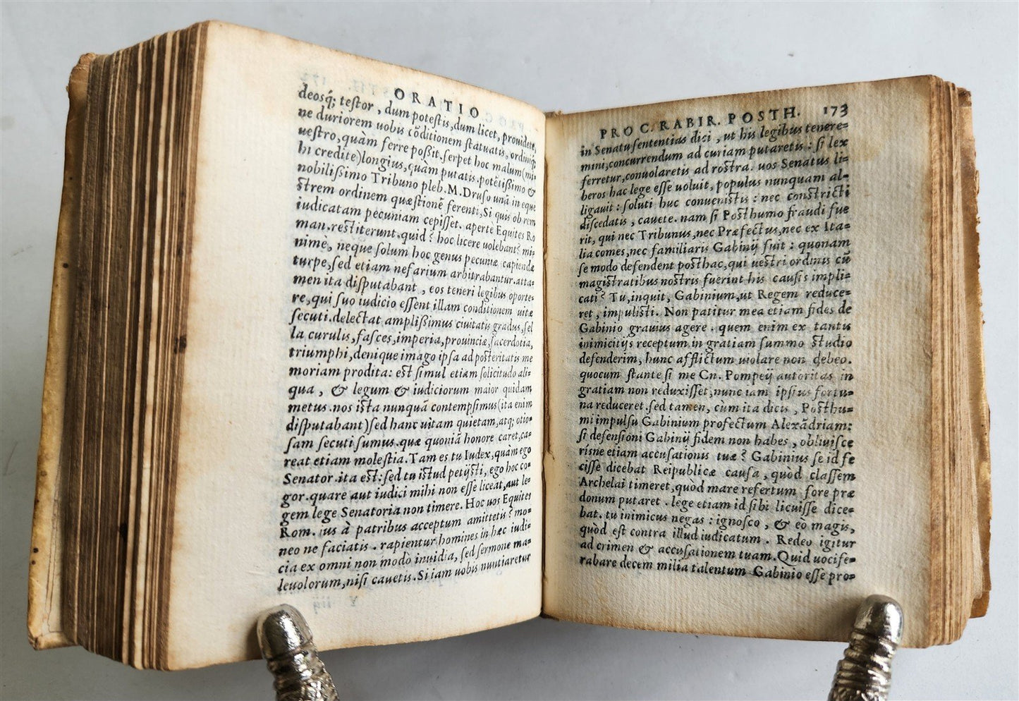 1550 CICERO Orationum ANTIQUE VELLUM BINDING w/ MANUSCRIPT TITLE 16th century