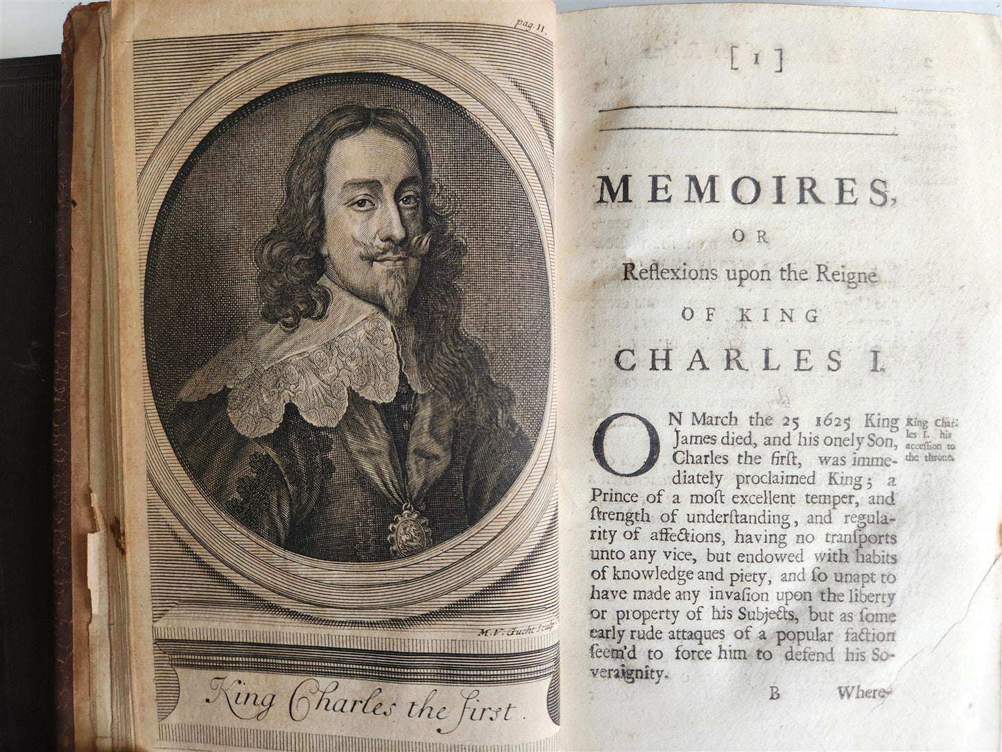 1701 Memoires of the reigne of King Charles I ANTIQUE illustrated w/ portraits
