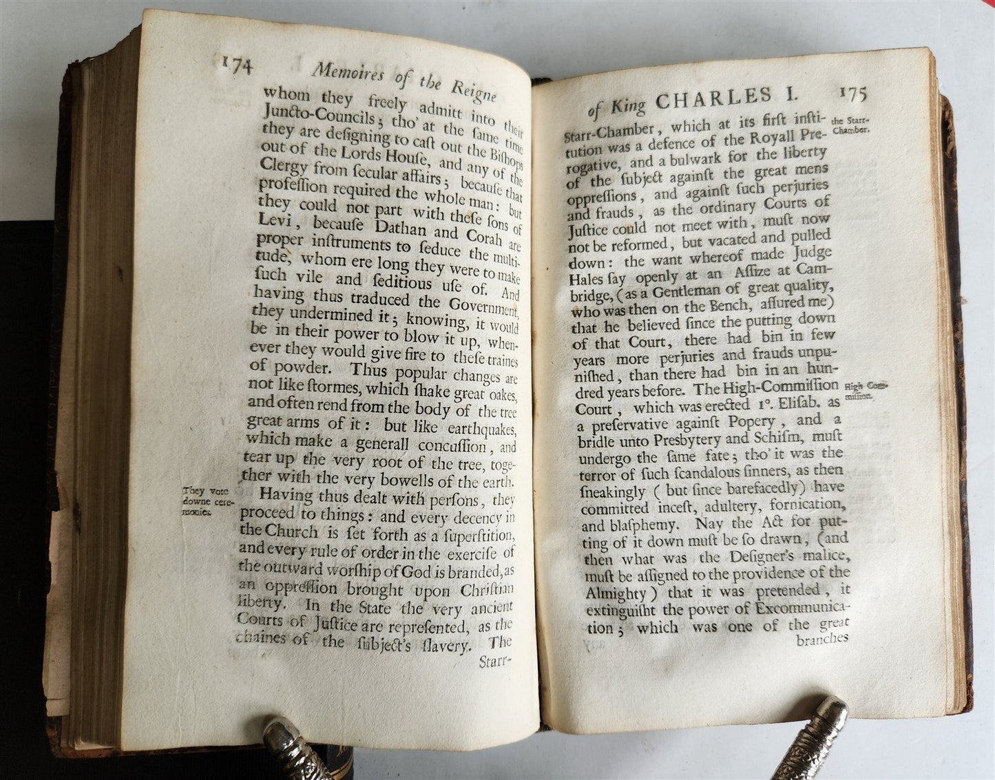 1701 Memoires of the reigne of King Charles I ANTIQUE illustrated w/ portraits