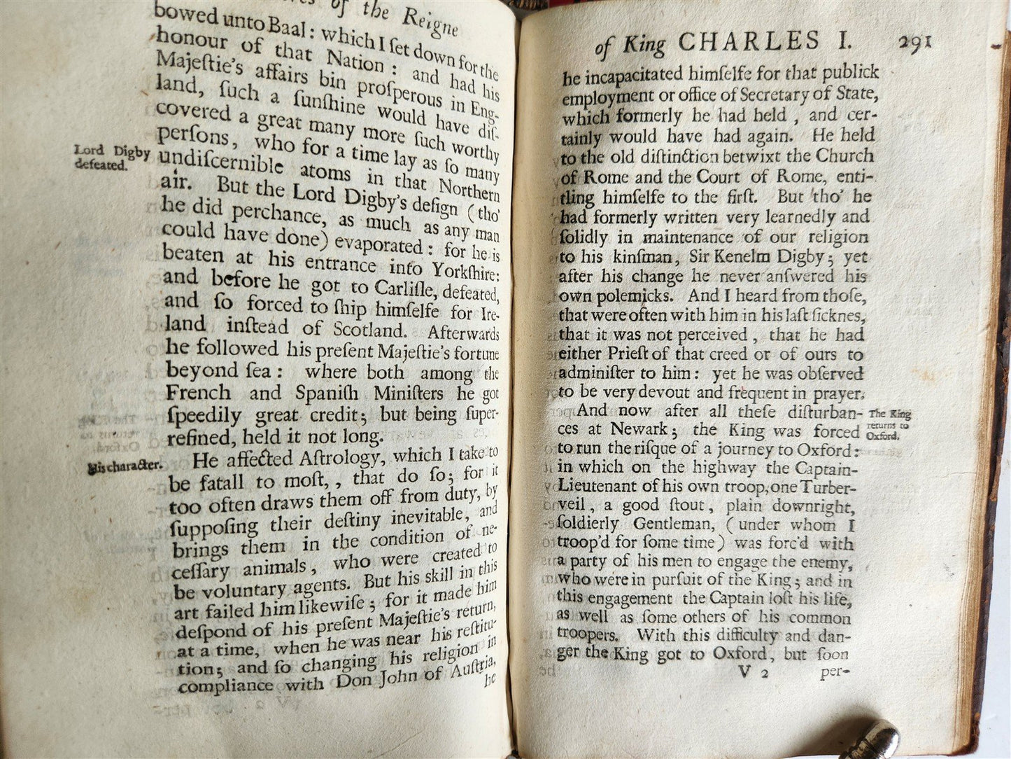 1701 Memoires of the reigne of King Charles I ANTIQUE illustrated w/ portraits