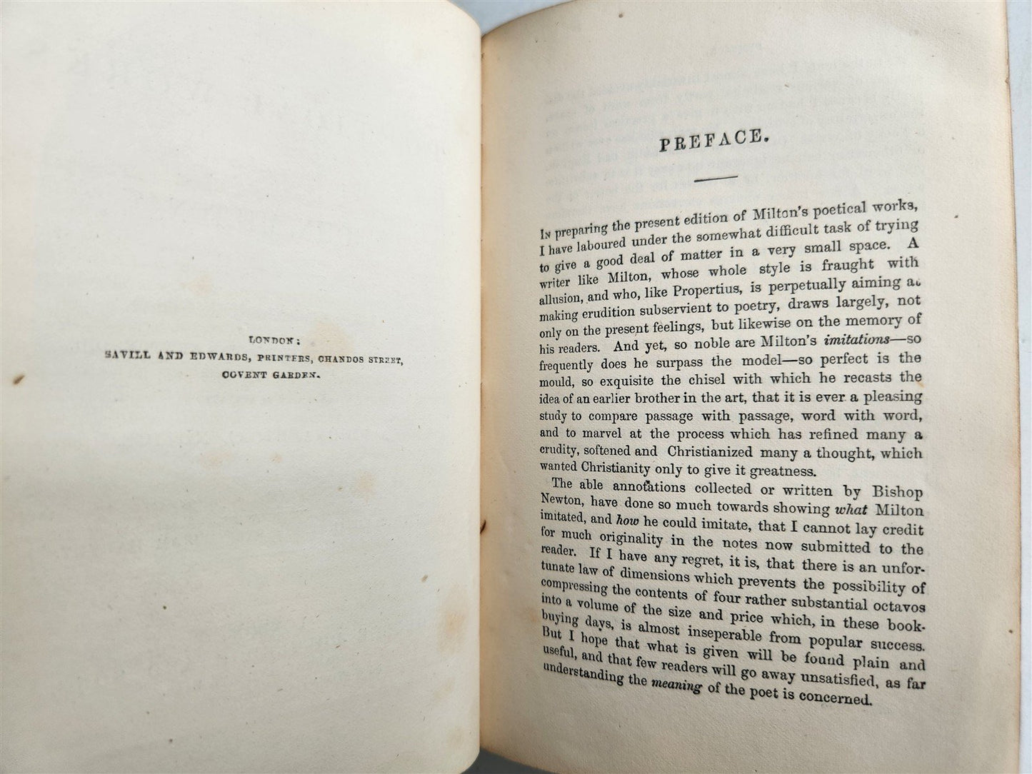1867 THE POETICAL WORKD of JOHN MILTON ANTIQUE illustrated by WILLIAM HARVEY