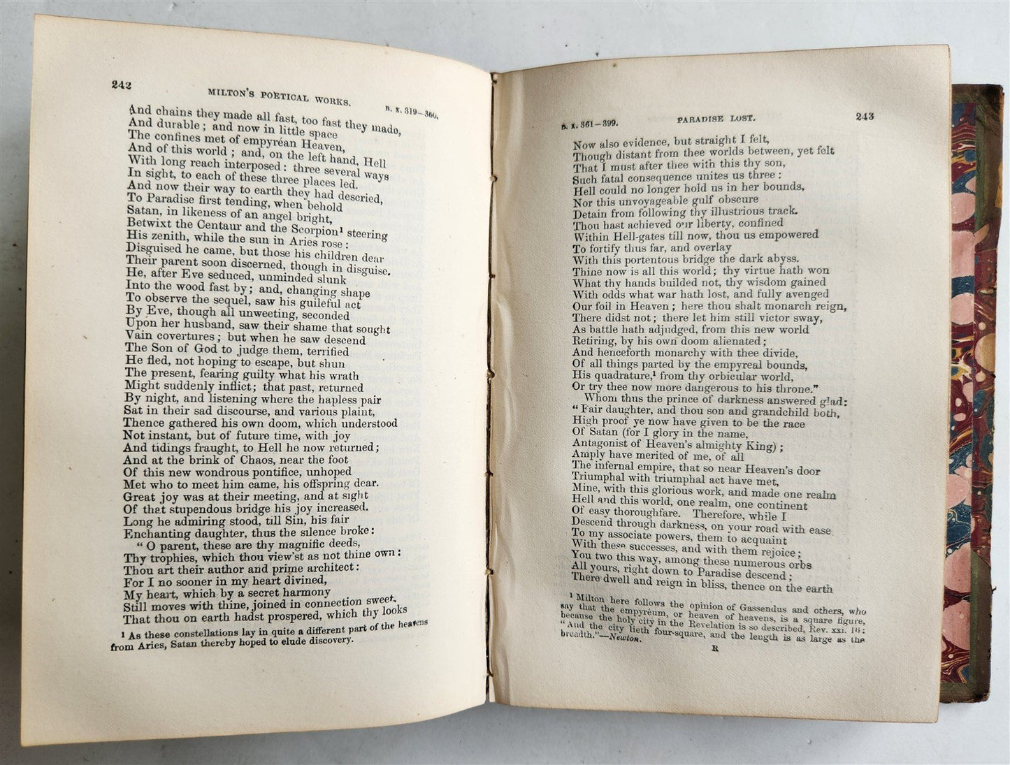 1867 THE POETICAL WORKD of JOHN MILTON ANTIQUE illustrated by WILLIAM HARVEY