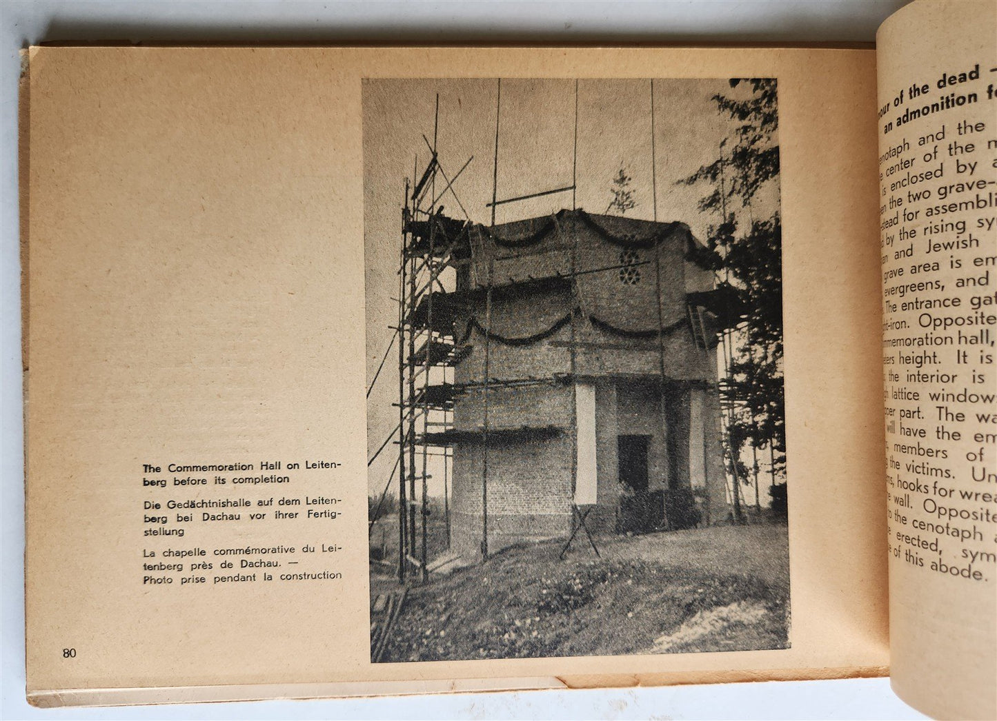 1950 GUIDE TRHOUGH DACHAU CONCENTRATION CAMP MEMORIAL SITES ANTIQUE illustrated