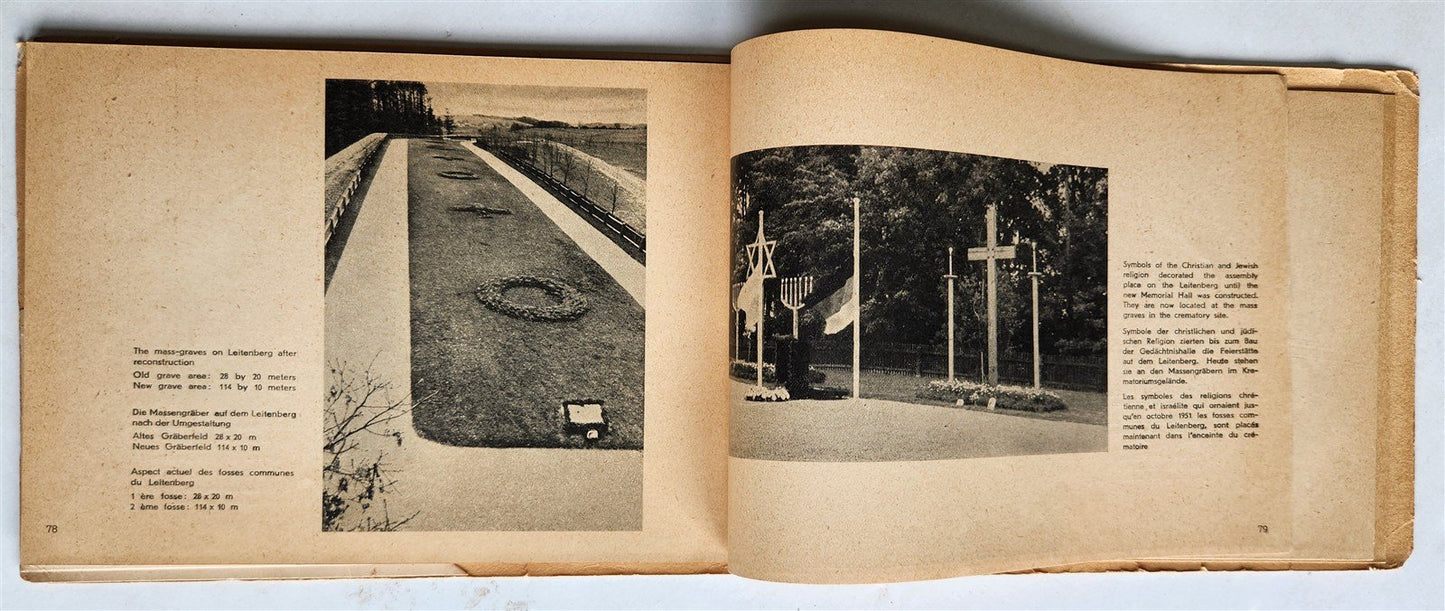 1950 GUIDE TRHOUGH DACHAU CONCENTRATION CAMP MEMORIAL SITES ANTIQUE illustrated