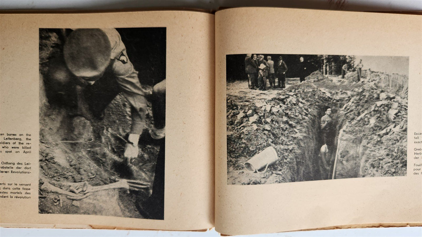 1950 GUIDE TRHOUGH DACHAU CONCENTRATION CAMP MEMORIAL SITES ANTIQUE illustrated