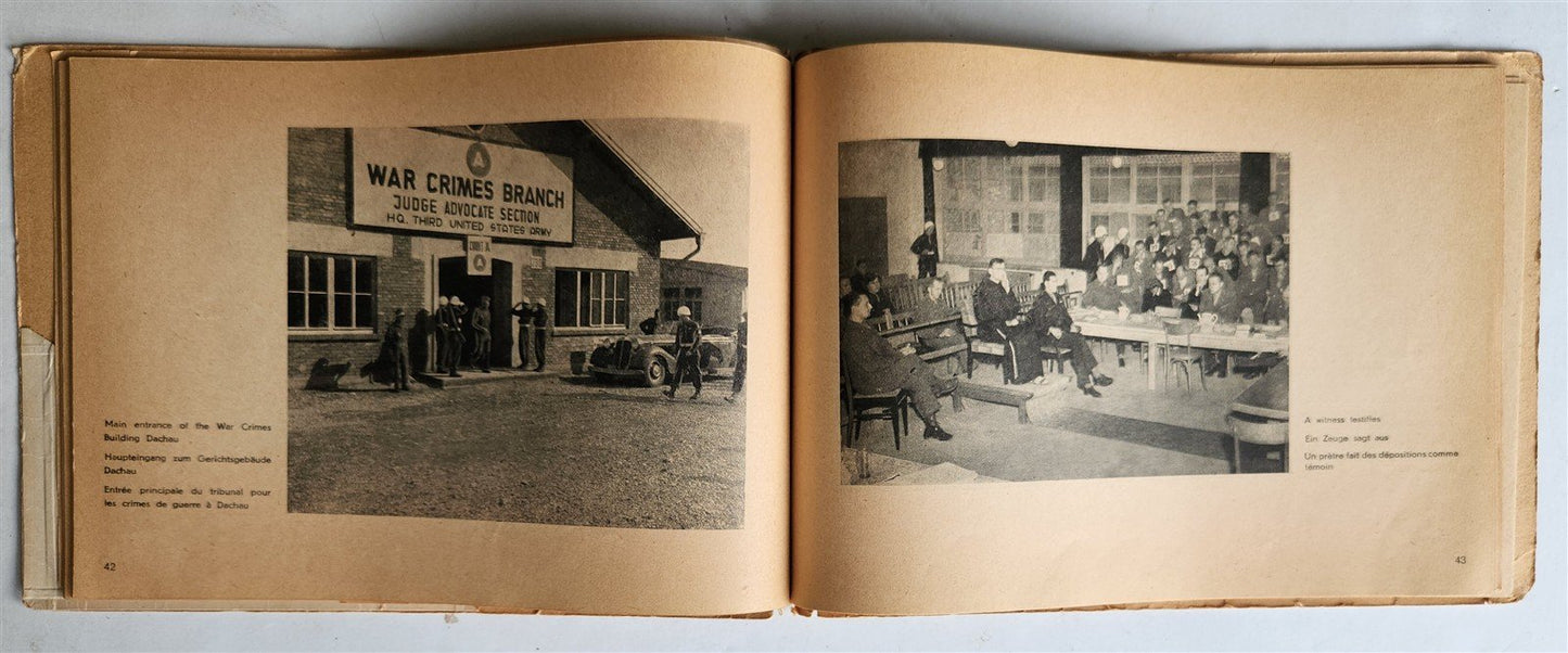 1950 GUIDE TRHOUGH DACHAU CONCENTRATION CAMP MEMORIAL SITES ANTIQUE illustrated