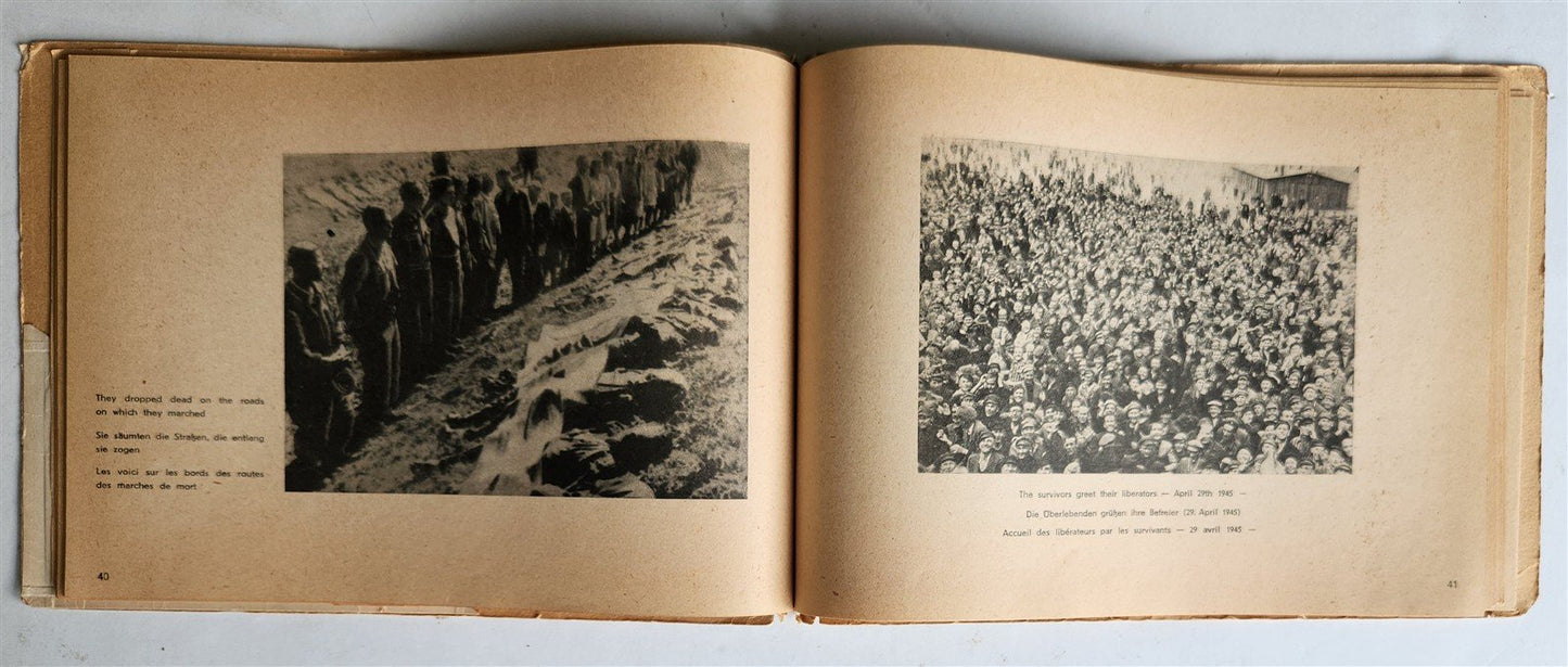 1950 GUIDE TRHOUGH DACHAU CONCENTRATION CAMP MEMORIAL SITES ANTIQUE illustrated