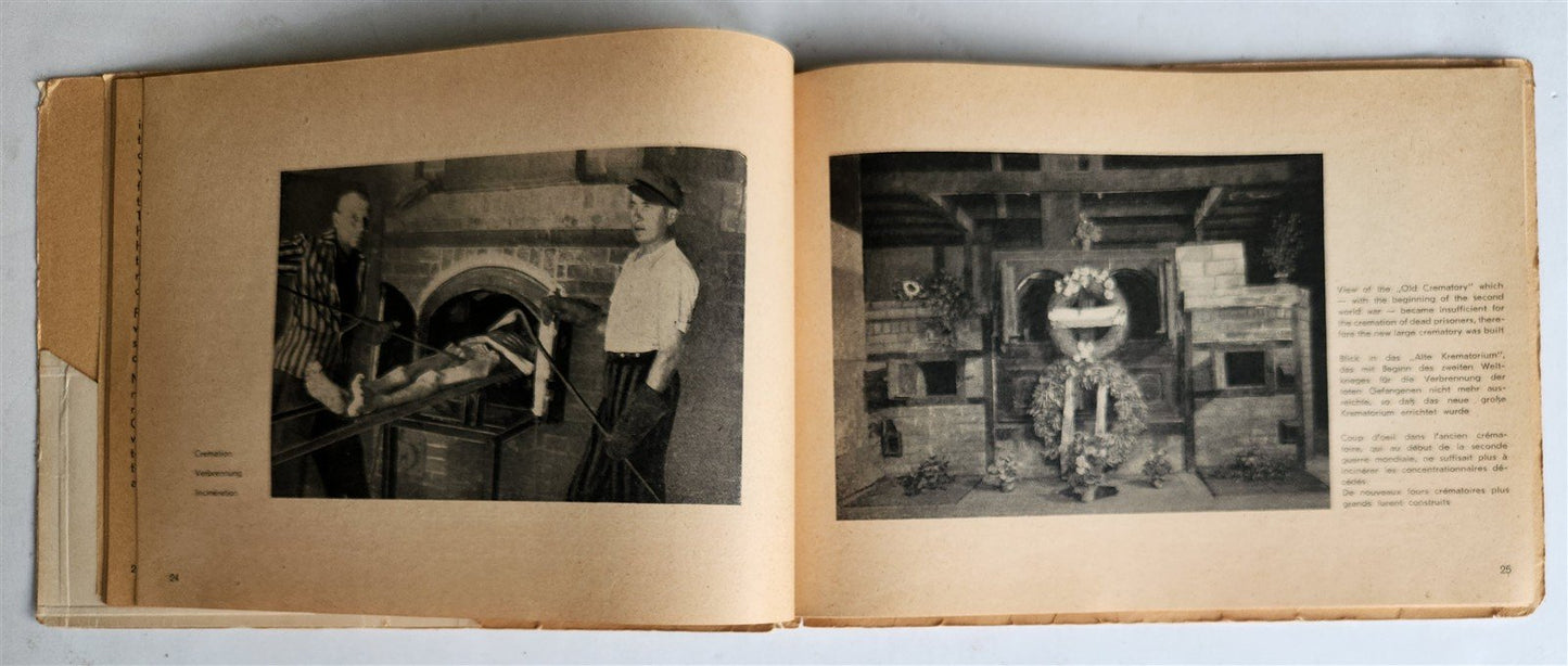 1950 GUIDE TRHOUGH DACHAU CONCENTRATION CAMP MEMORIAL SITES ANTIQUE illustrated
