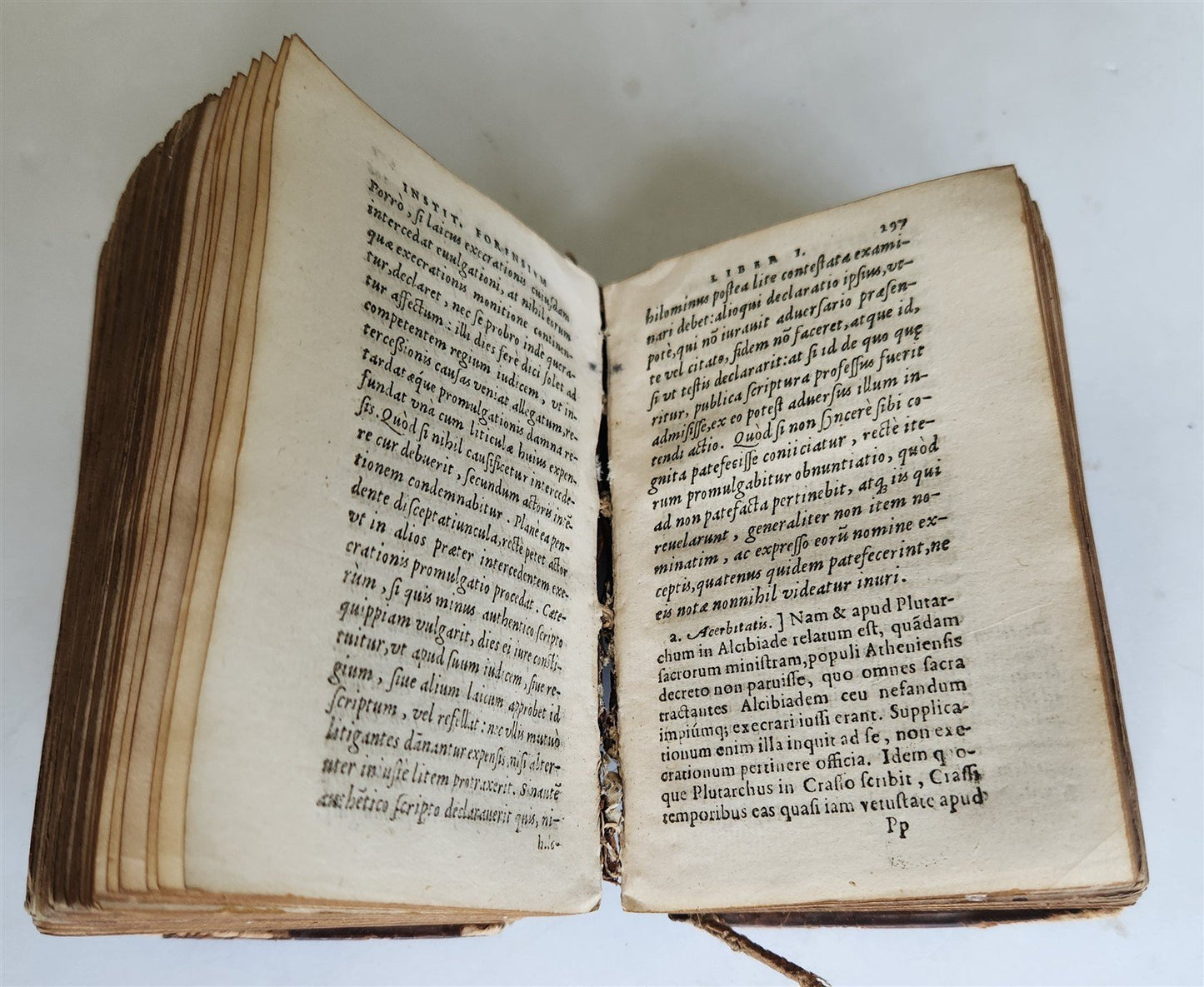 1573 LAW BOOK Institutionum Forensium ANTIQUE original 16th century binding