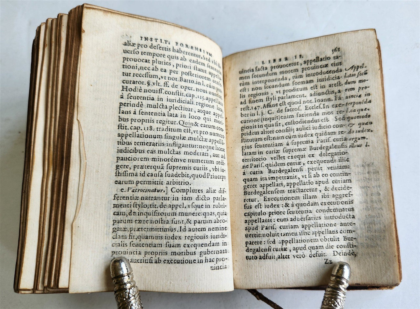 1573 LAW BOOK Institutionum Forensium ANTIQUE original 16th century binding